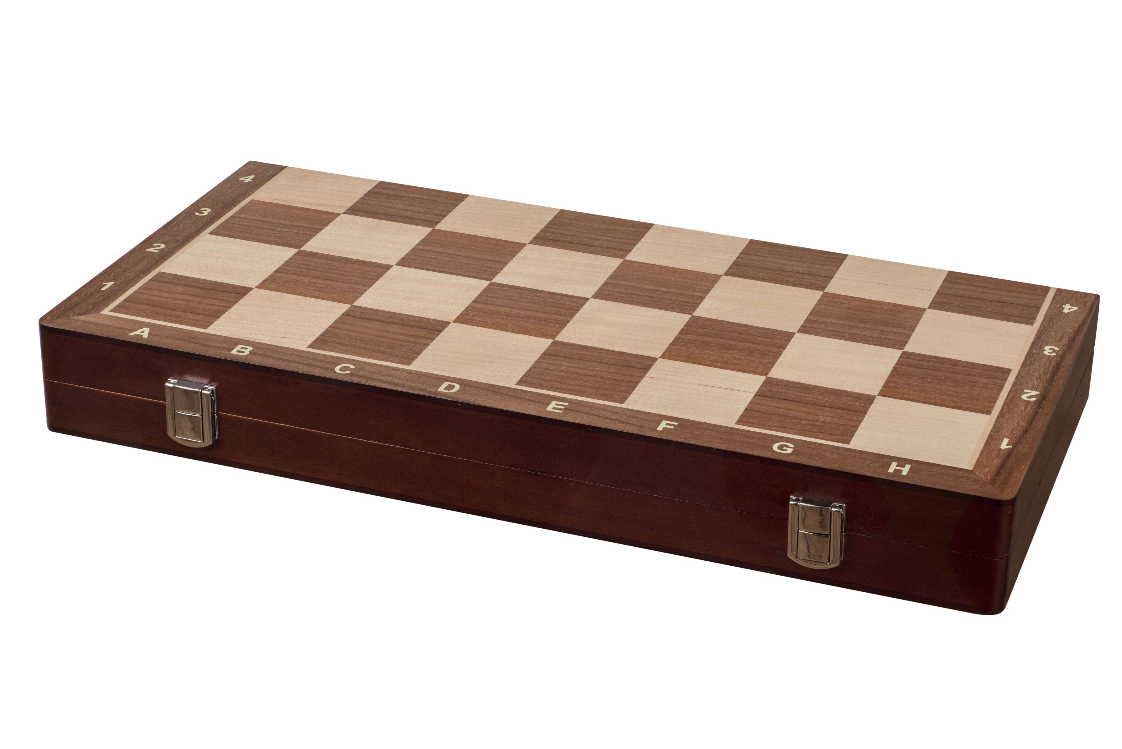 18" Walnut/Maple intarsy chess SET with NOTATION - 18" Walnut/Maple intarsy chess SET with NOTATION