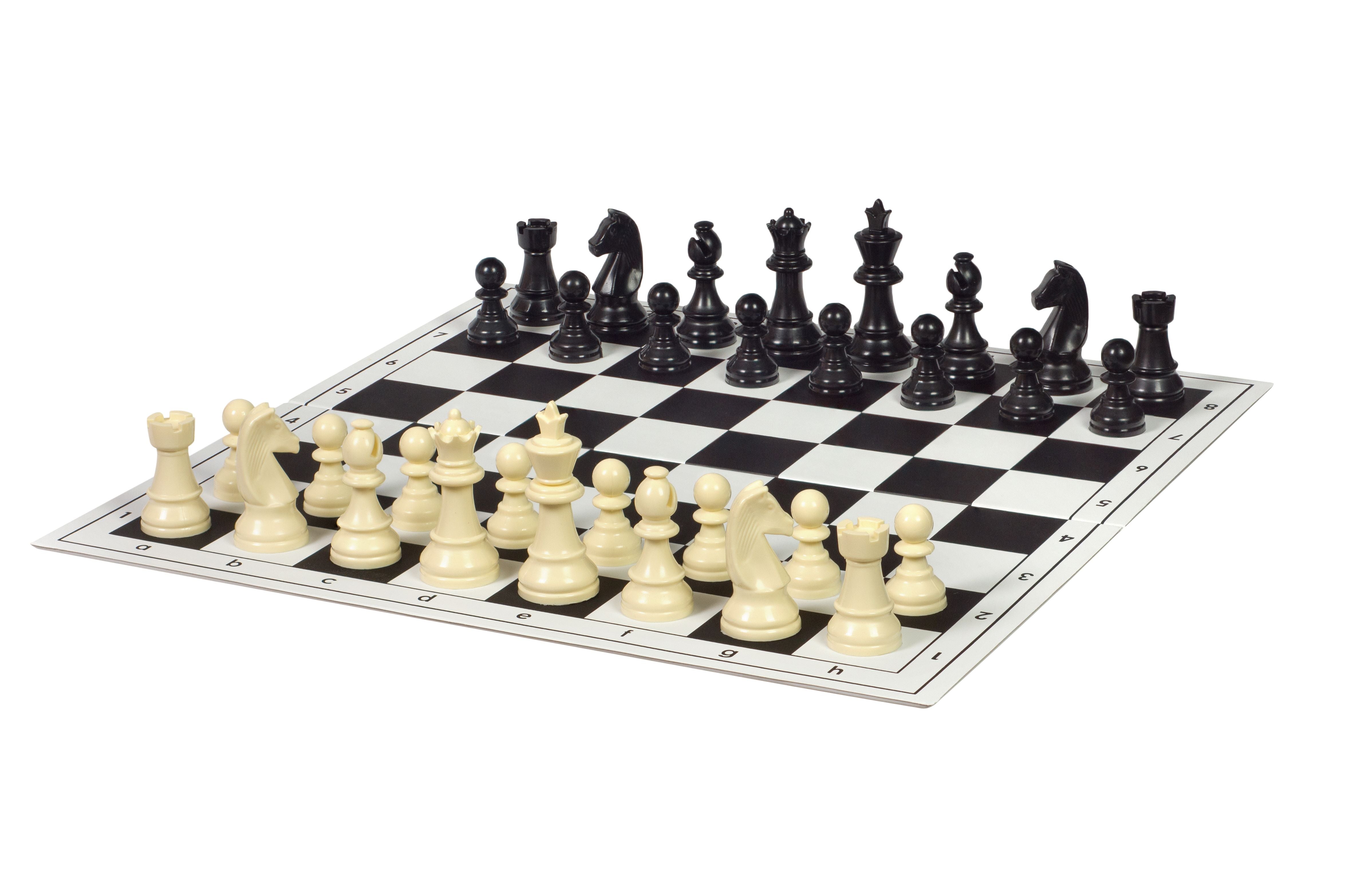 Staunton no 4+ plastic chess pieces, unweighted - Staunton no 4+ plastic chess pieces, unweighted
