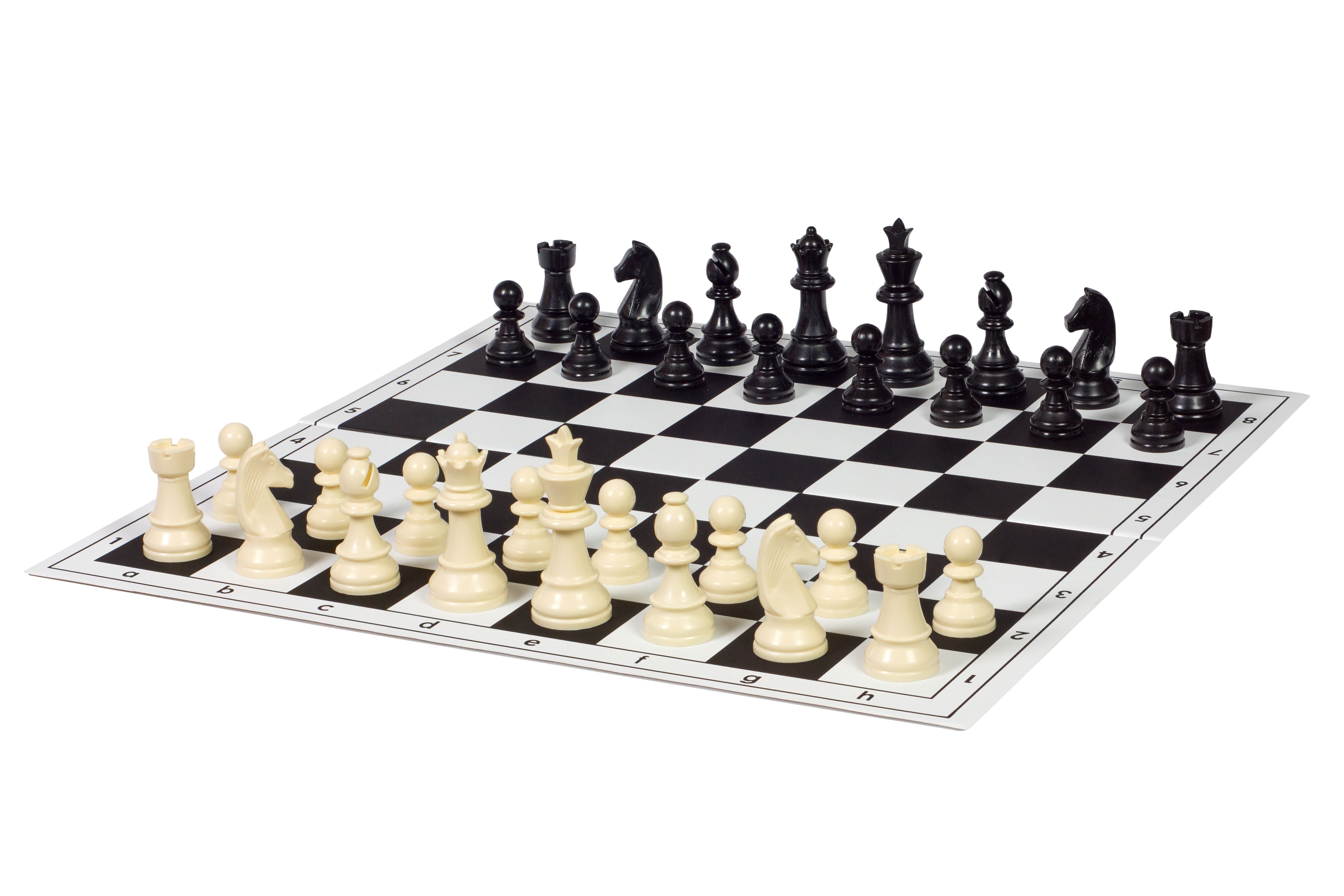 Staunton plastic chess pieces no 6 (king height: 95mm) - Staunton plastic chess pieces no 6 (king height: 95mm)
