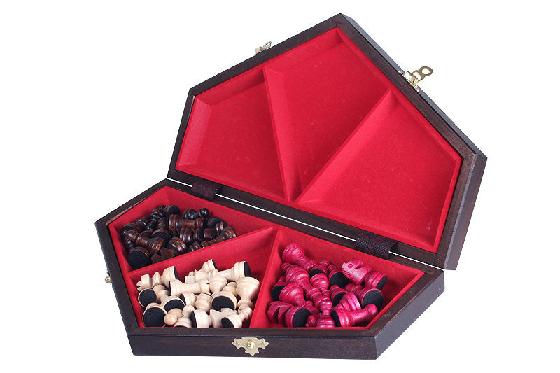 Schachset für drei Spieler - mittel (40x35cm) - Schachset für drei Spieler - mittel (40x35cm)