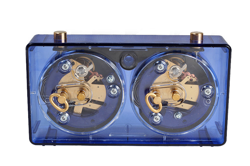 CLASSSIC plastic chess clock – BLUE TRANSPARENT SMALL - CLASSSIC plastic chess clock – BLUE TRANSPARENT SMALL