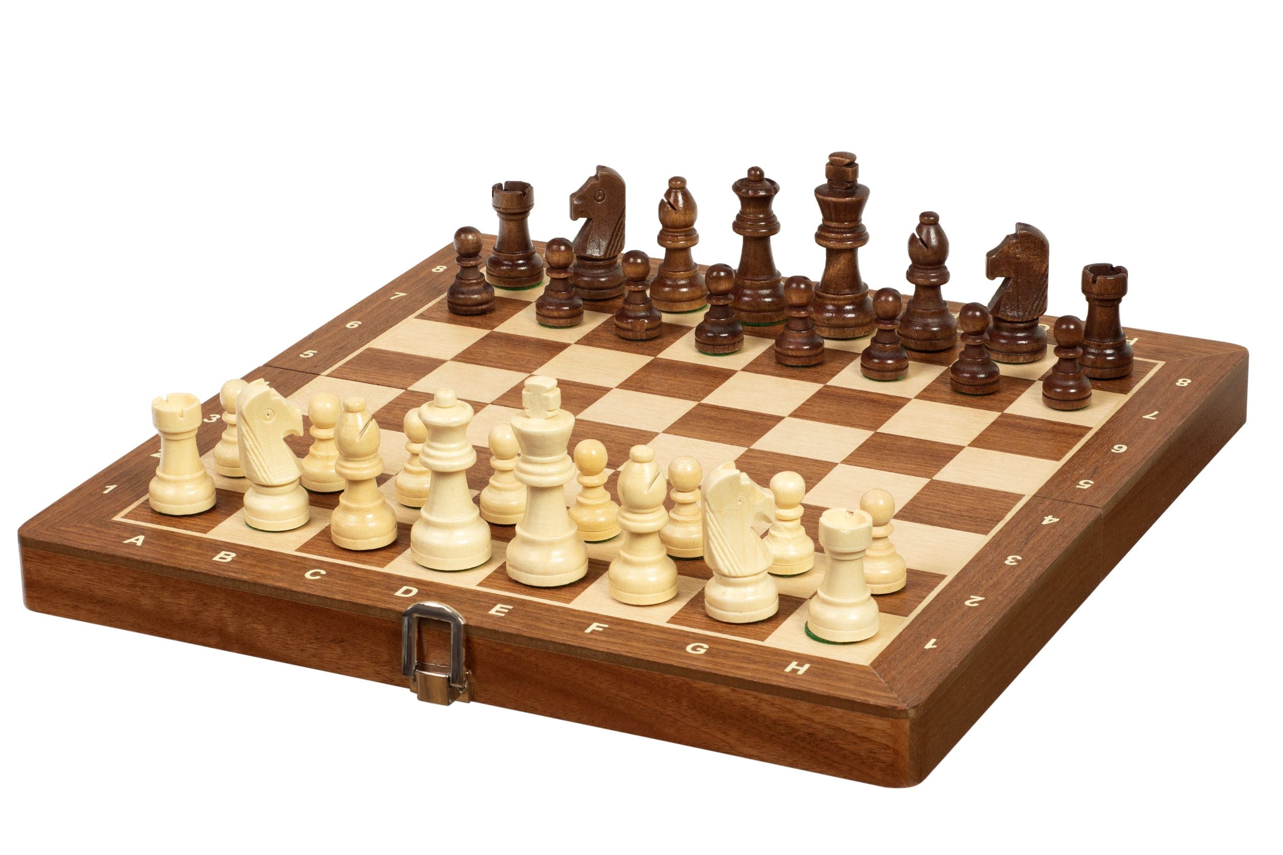 Sunrise Tournament wooden chess set No. 3 (30 x 30 cm) sapele / maple - Sunrise Tournament wooden chess set No. 3 (30 x 30 cm) sapele / maple