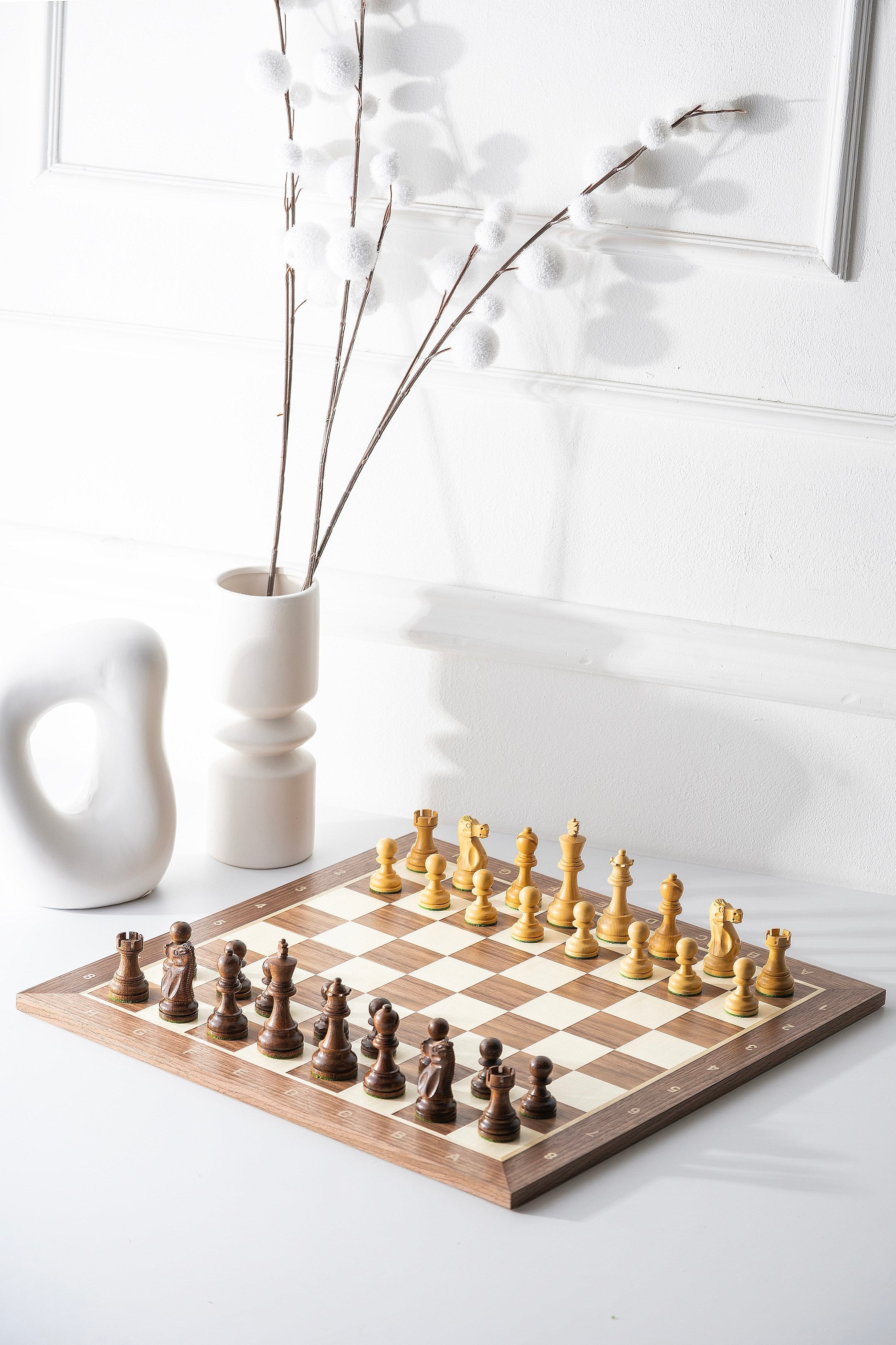 Size No 5 (with coordinates) walnut/maple - Size No 5 (with coordinates) walnut/maple