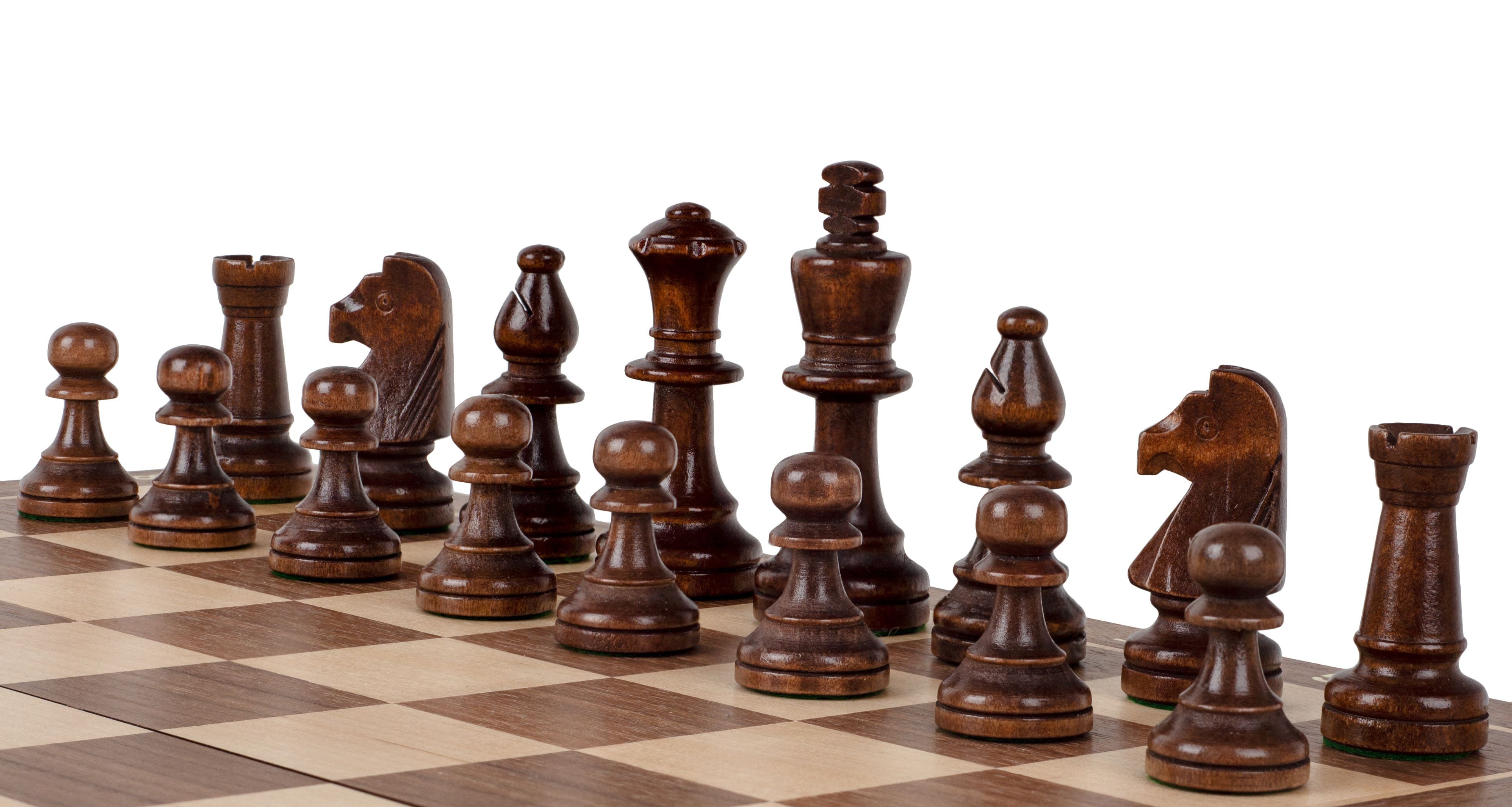 18" Walnut/Maple intarsy chess SET with NOTATION - 18" Walnut/Maple intarsy chess SET with NOTATION