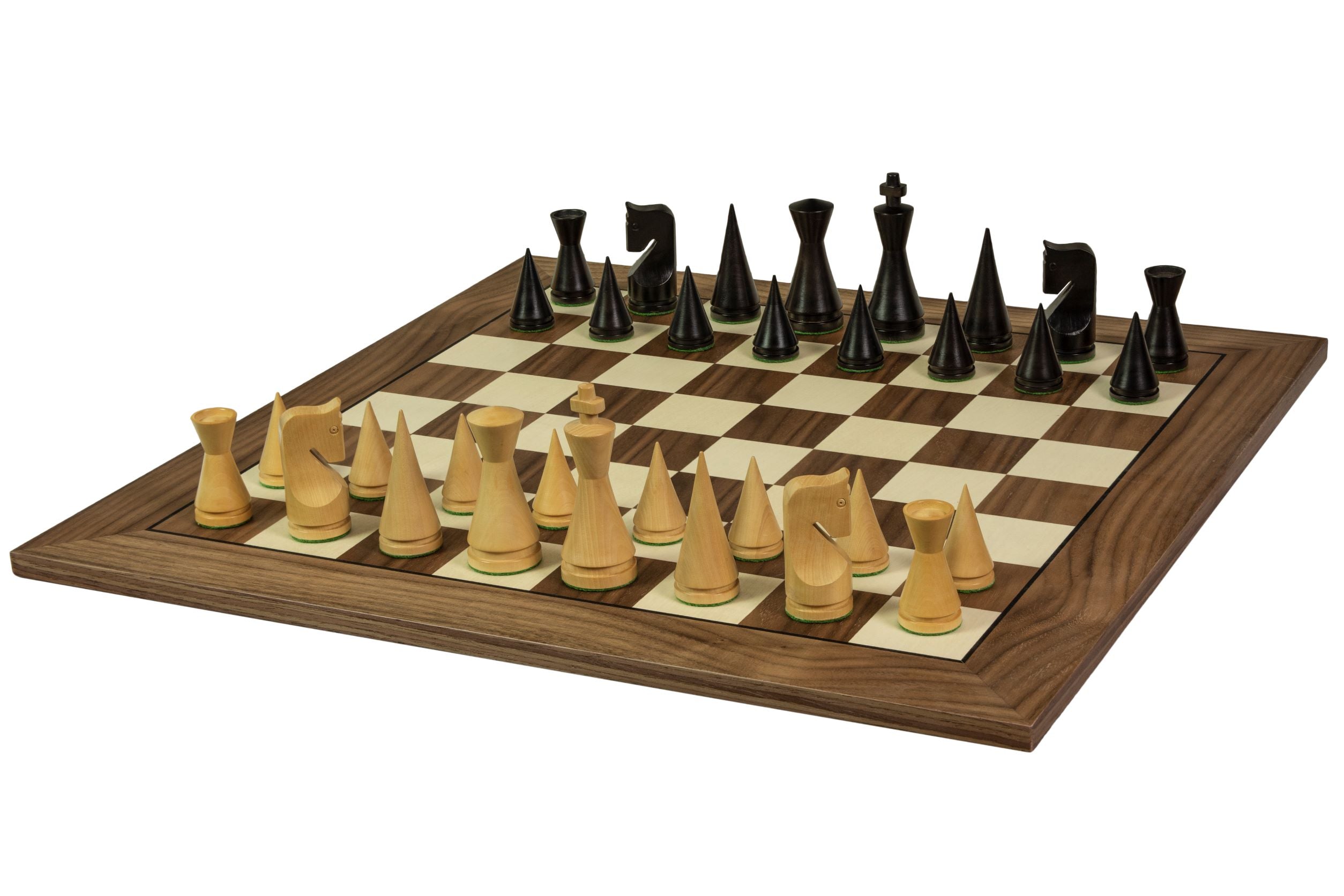 Exclusive wooden chessboard 55 mm square (with black stripe) walnut/maple - Exclusive wooden chessboard 55 mm square (with black stripe) walnut/maple
