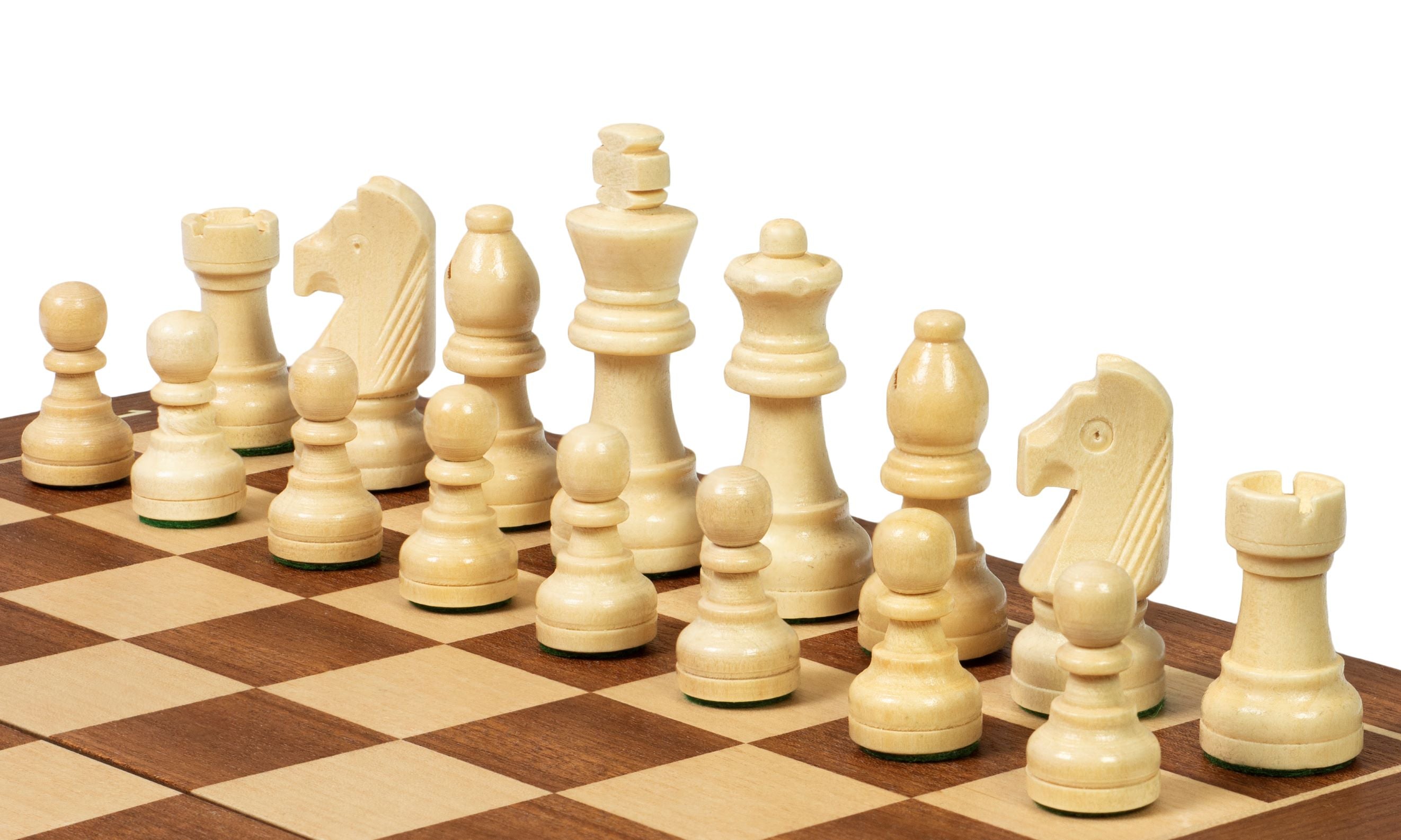 Sunrise Tournament wooden chess set No. 3 (30 x 30 cm) sapele / maple - Sunrise Tournament wooden chess set No. 3 (30 x 30 cm) sapele / maple