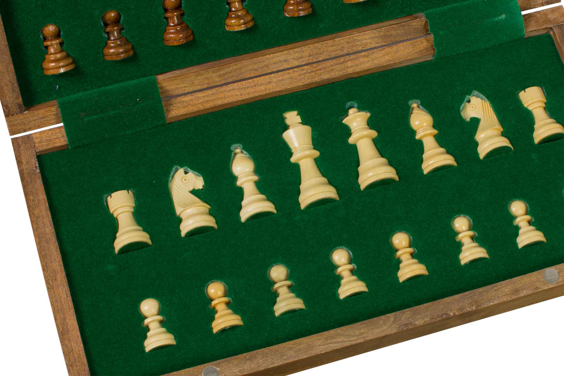 Jeu d'échecs Magnétique Pliant en bois d'acacia et buis de petite taille (30x30cm) - Jeu d'échecs Magnétique Pliant en bois d'acacia et buis de petite taille (30x30cm)
