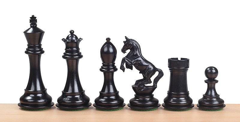 ALEXANDER EBONY 4" chess pieces - ALEXANDER EBONY 4" chess pieces