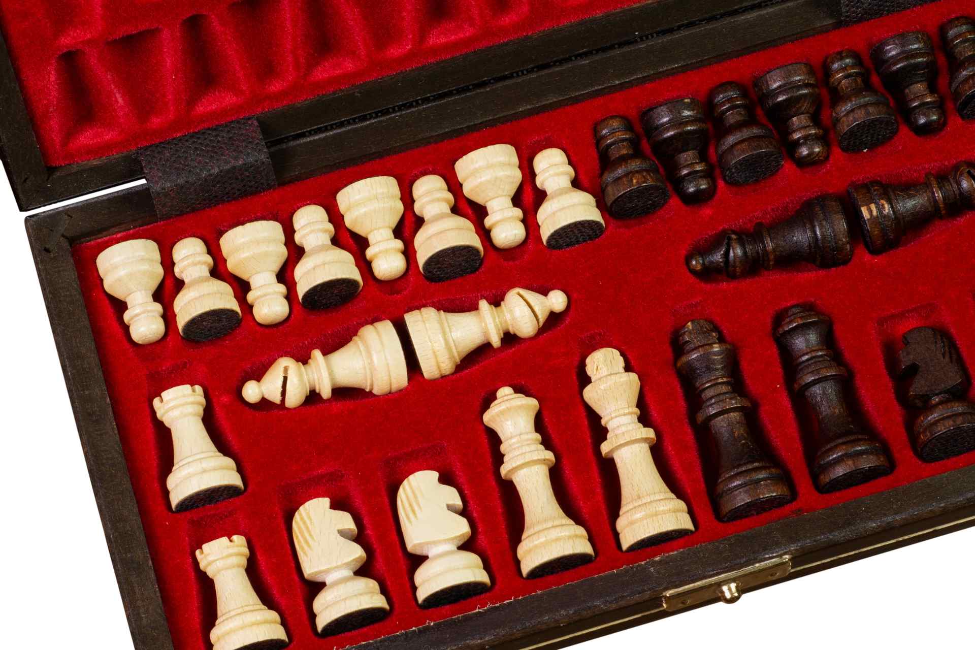 Jeu d'échecs Scolaire MAGNETIQUE en bois de charme, pliant, de petite taille (27 x 27cm) - Ensemble Complet - Jeu d'échecs Scolaire MAGNETIQUE en bois de charme, pliant, de petite taille (27 x 27cm) - Ensemble Complet