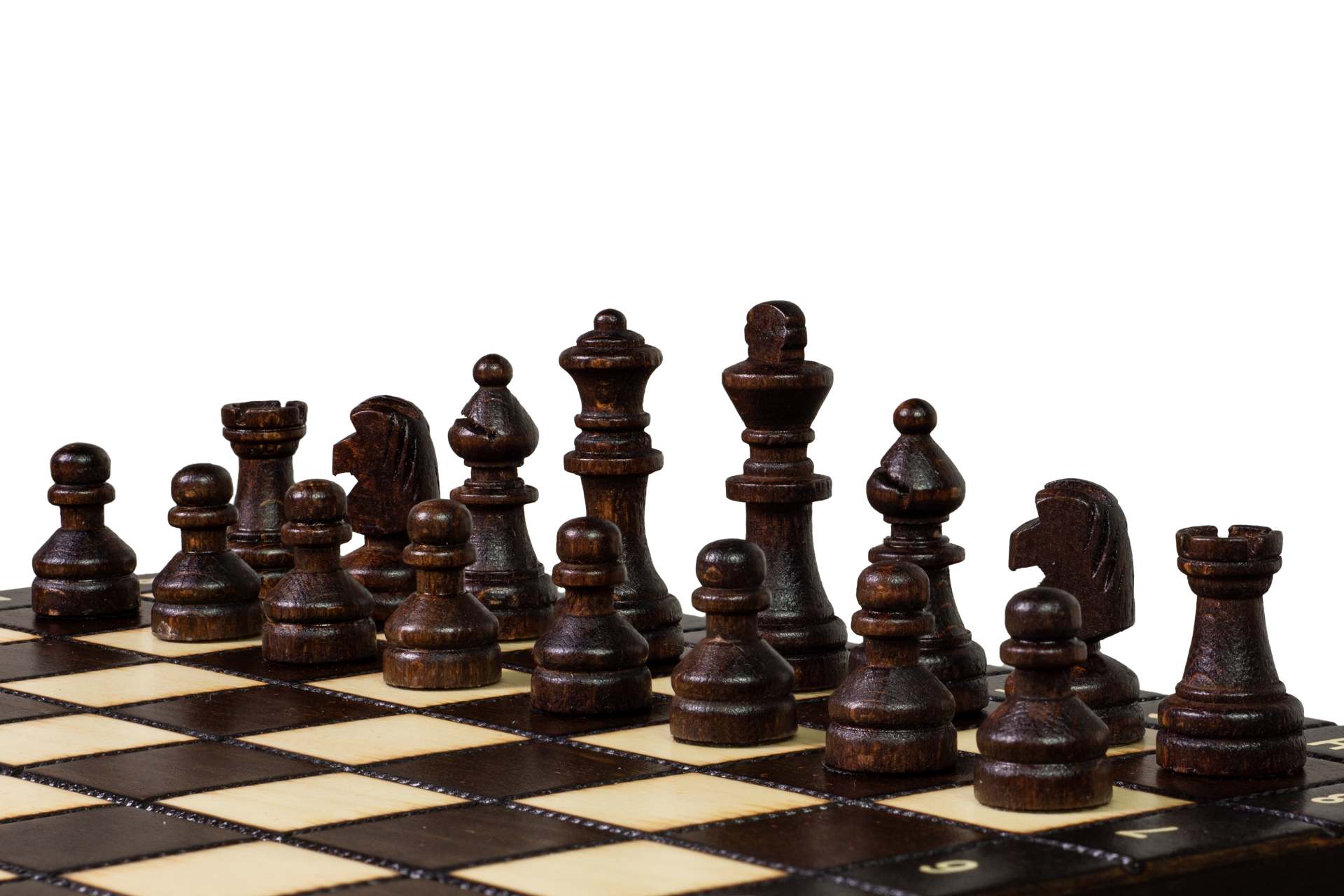 Jeu d'échecs Scolaire MAGNETIQUE en bois de charme, pliant, de petite taille (27 x 27cm) - Ensemble Complet - Jeu d'échecs Scolaire MAGNETIQUE en bois de charme, pliant, de petite taille (27 x 27cm) - Ensemble Complet