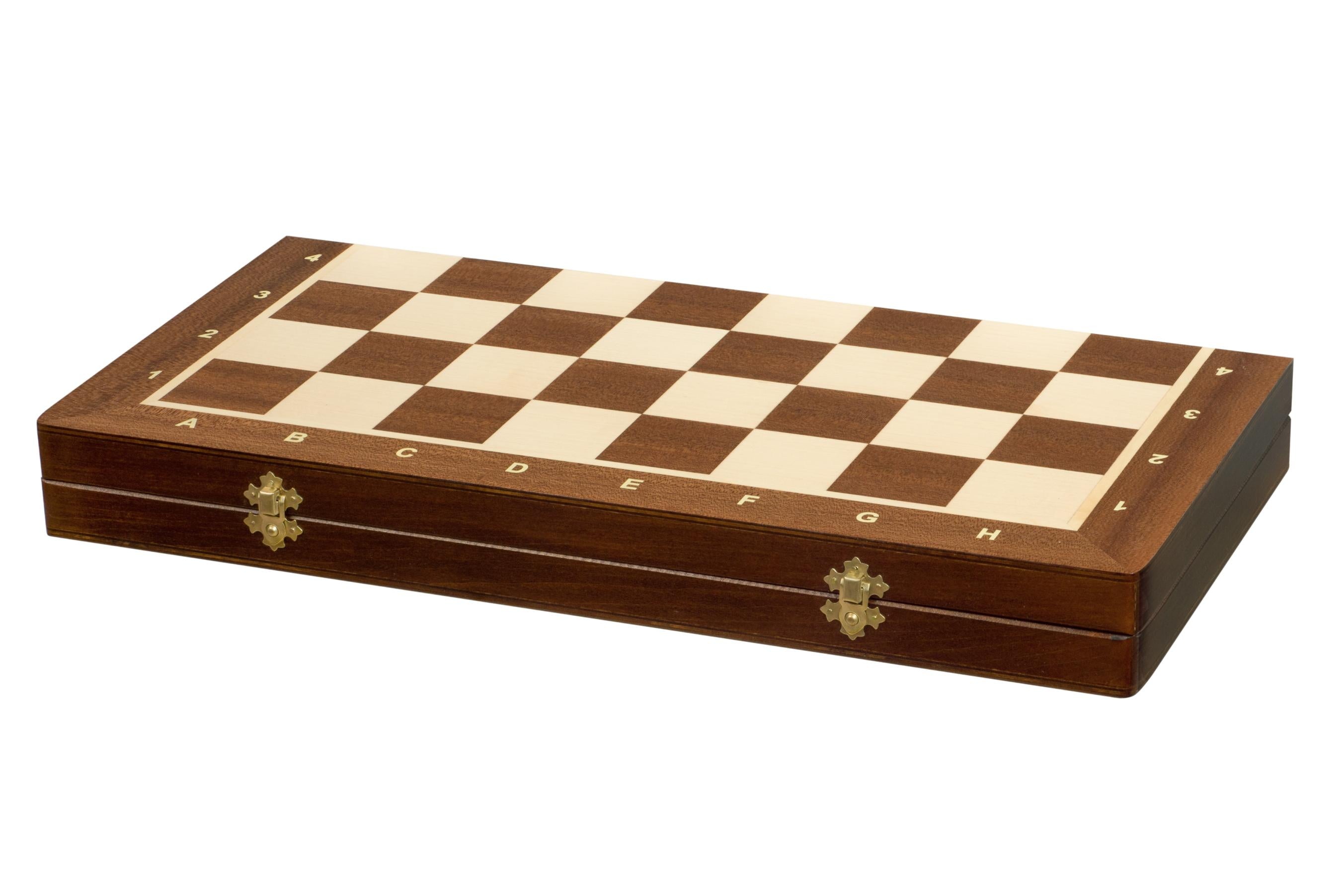 Jeu d'échecs de tournoi avec les pièces German Knight Acacia de taille 6 (54x54cm) - L'ensemble complet - Jeu d'échecs de tournoi avec les pièces German Knight Acacia de taille 6 (54x54cm) - L'ensemble complet