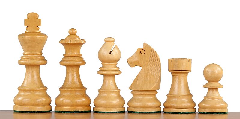 German Chess Figures (Timeless) Indian Acacia/Buckthorn 3 inch Carved Wooden - German Chess Figures (Timeless) Indian Acacia/Buckthorn 3 inch Carved Wooden