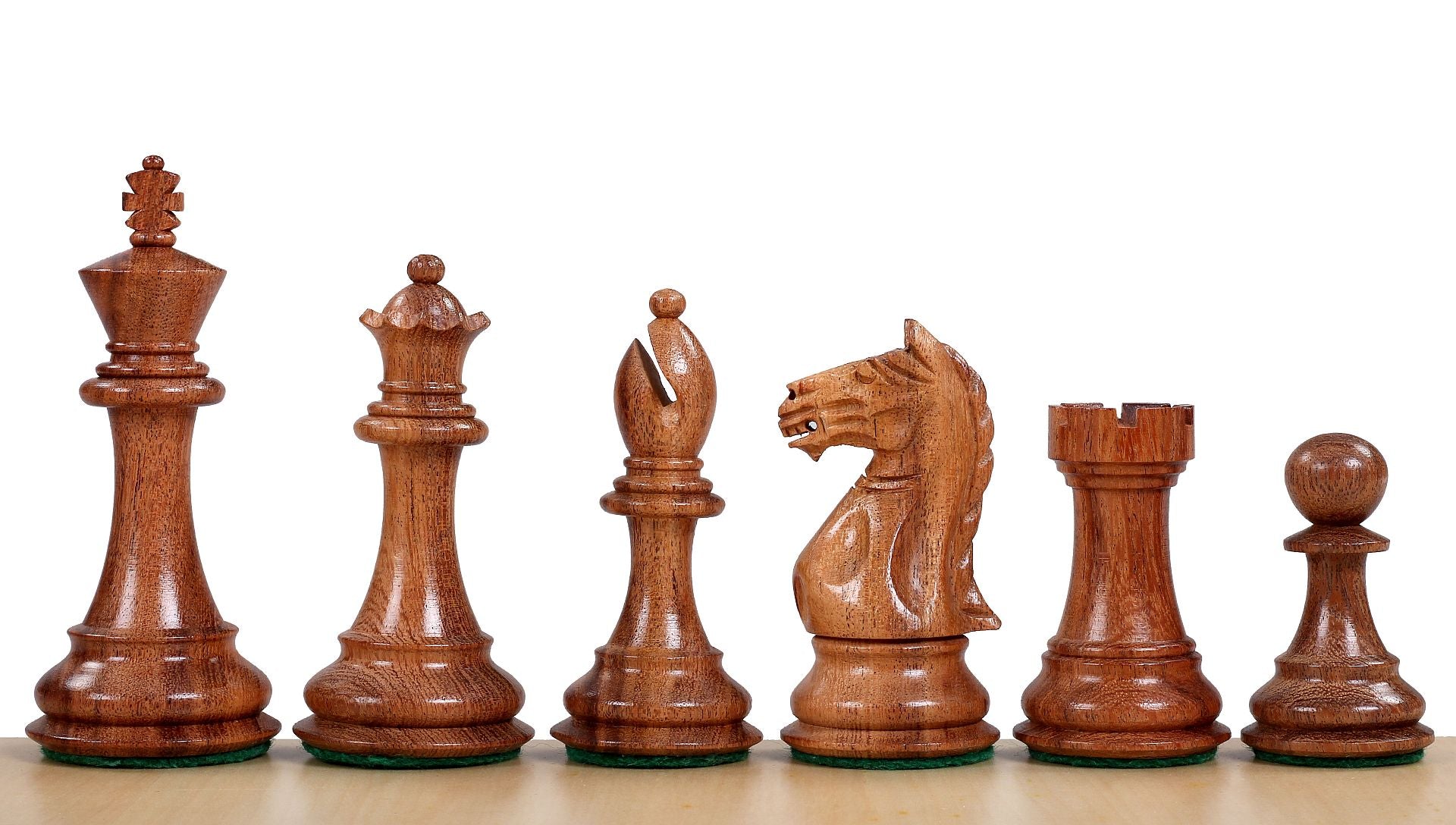 Pièces d'échecs Supreme en bois d'acacia et de buis - Taille 4,00'' - Pièces d'échecs Supreme en bois d'acacia et de buis - Taille 4,00''