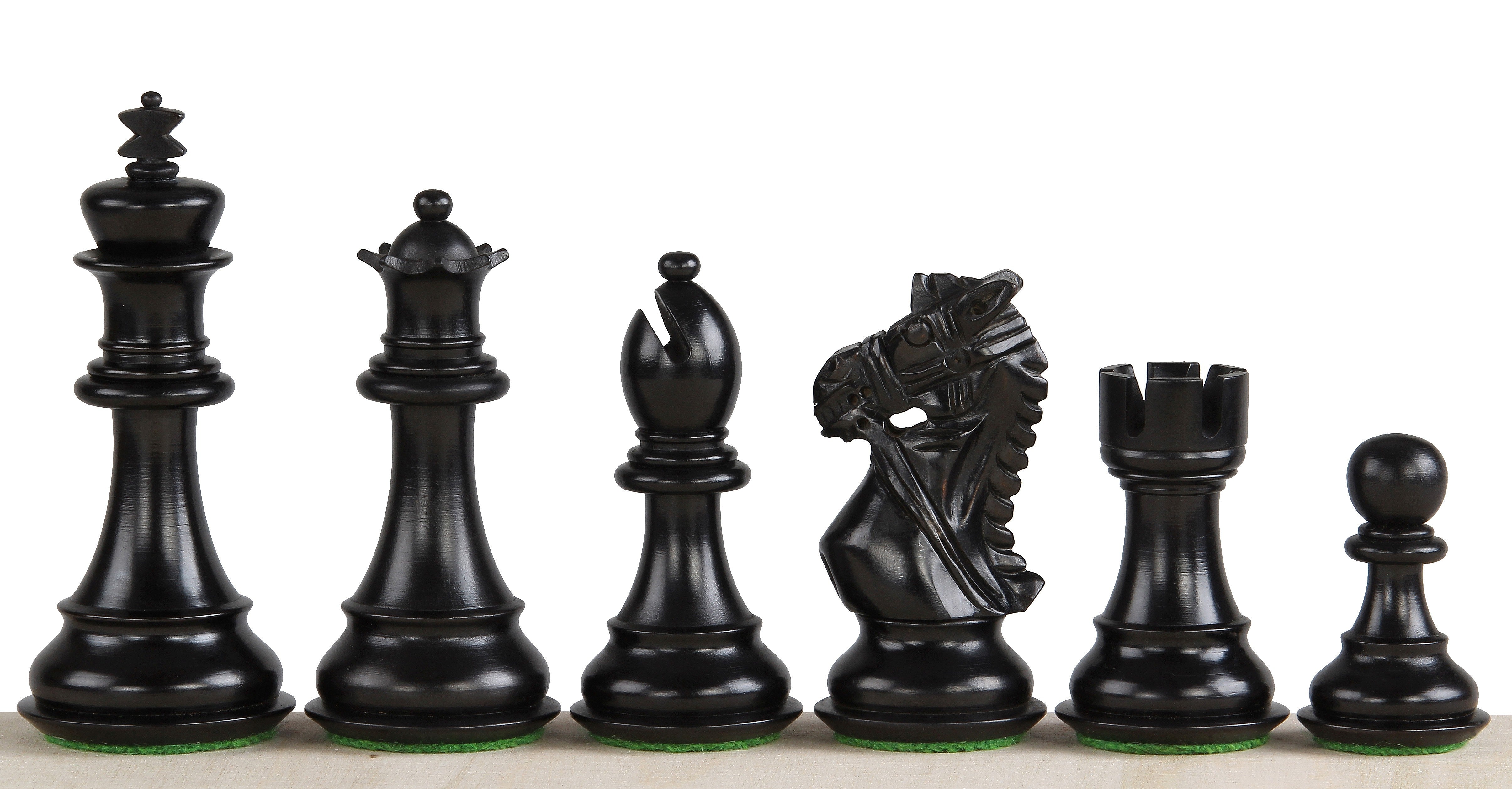 Pièces d'échecs roi's Bridal en bois de buis foncé et naturel - Taille 3,75'' - Pièces d'échecs roi's Bridal en bois de buis foncé et naturel - Taille 3,75''