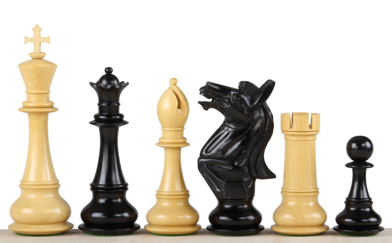 NAPOLEON EBONY CHESS FIGURES 6 INCHES - NAPOLEON EBONY CHESS FIGURES 6 INCHES
