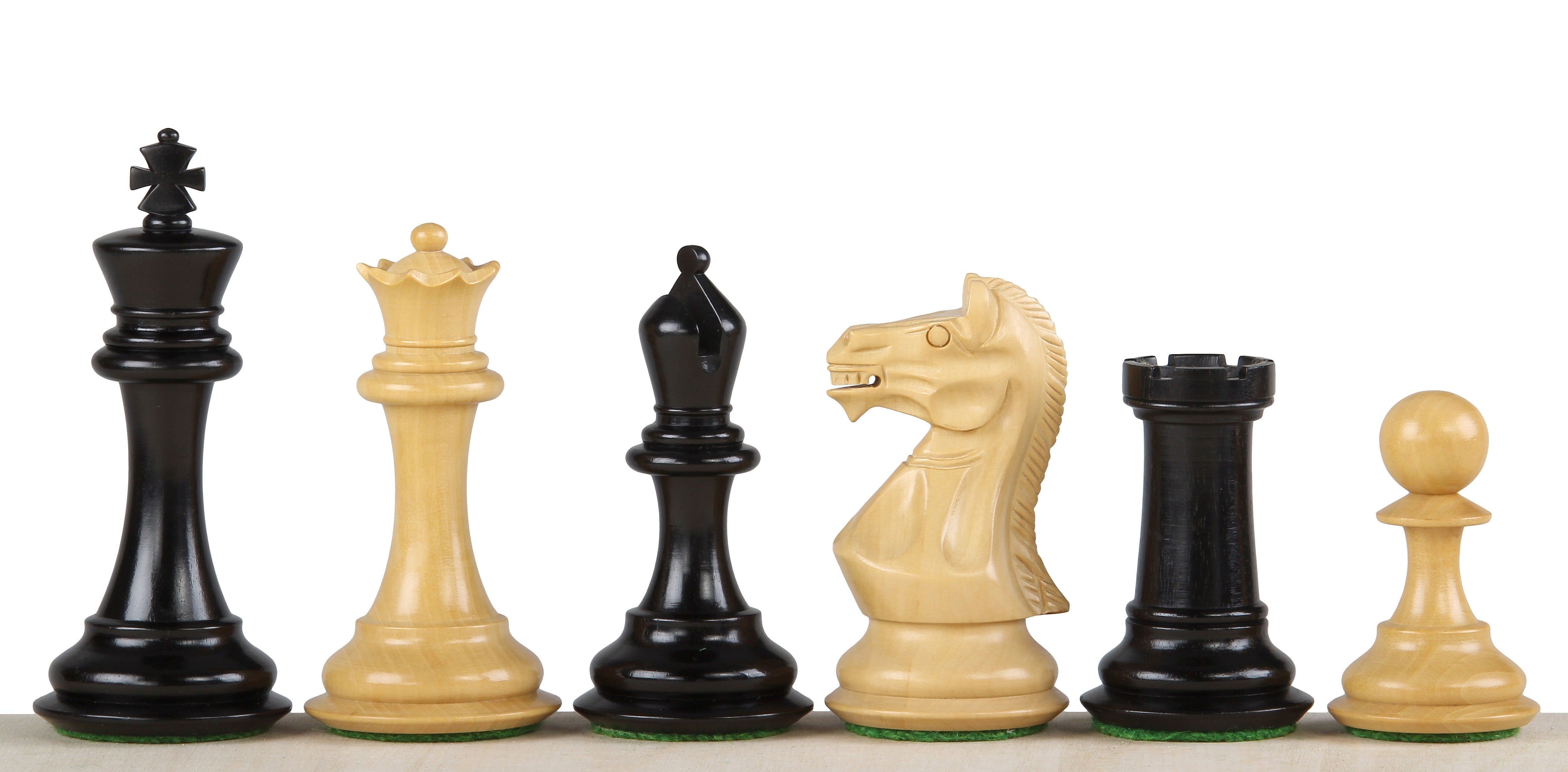 Potish Head Ebony 3.75 inch chess pieces - Potish Head Ebony 3.75 inch chess pieces