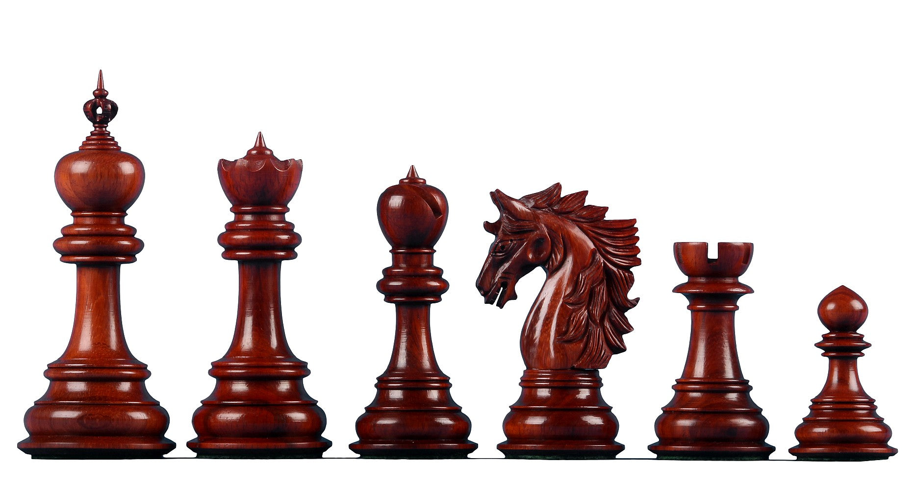 Pièces d'échecs Dubliner Montgoy Padouk en bois de padouk et de buis - Taille 5,00'' - Pièces d'échecs Dubliner Montgoy Padouk en bois de padouk et de buis - Taille 5,00''