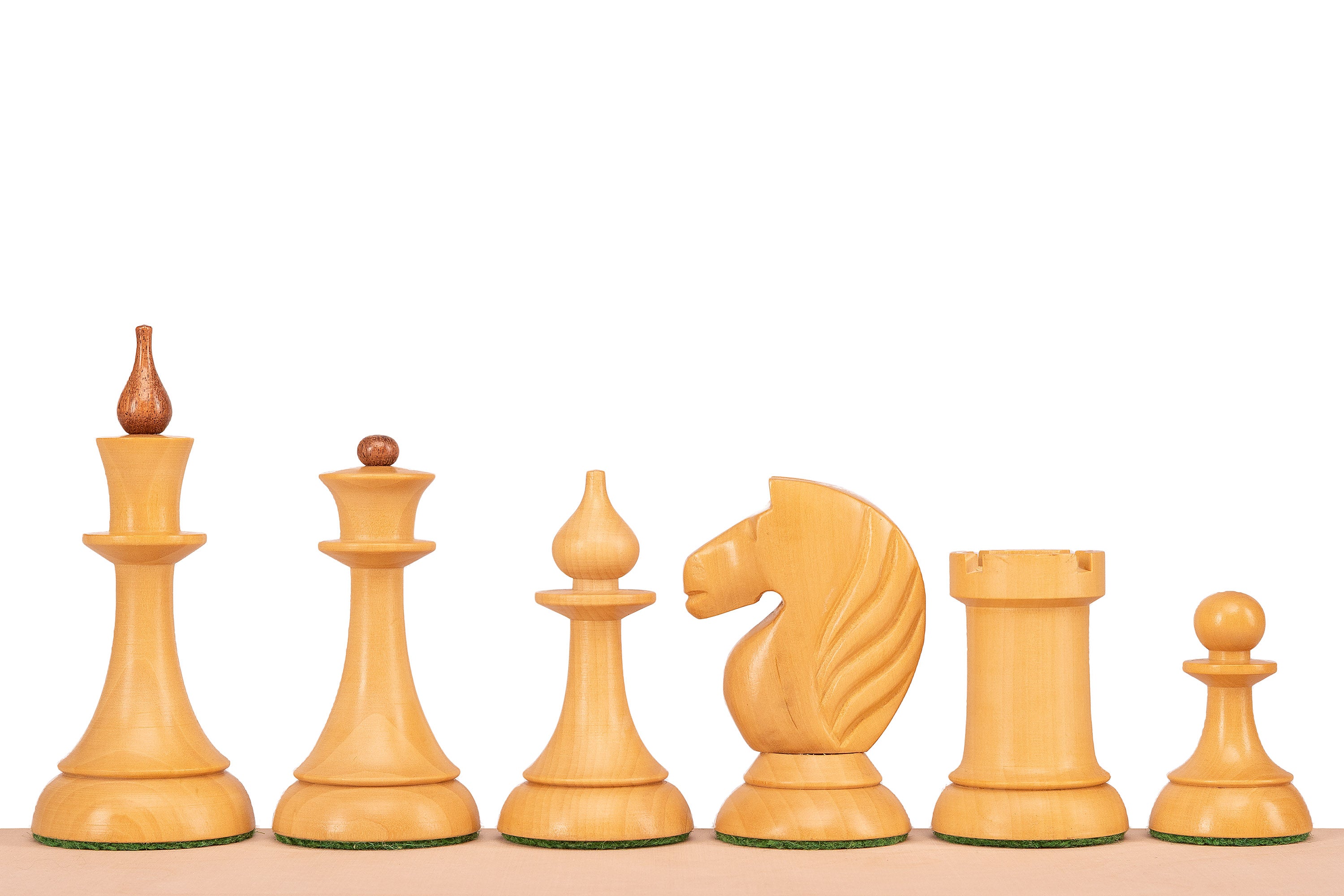 Figury szachowe Queen's Gambit 1957 akacja indyjska 3,75 cale - Figury szachowe Queen's Gambit 1957 akacja indyjska 3,75 cale