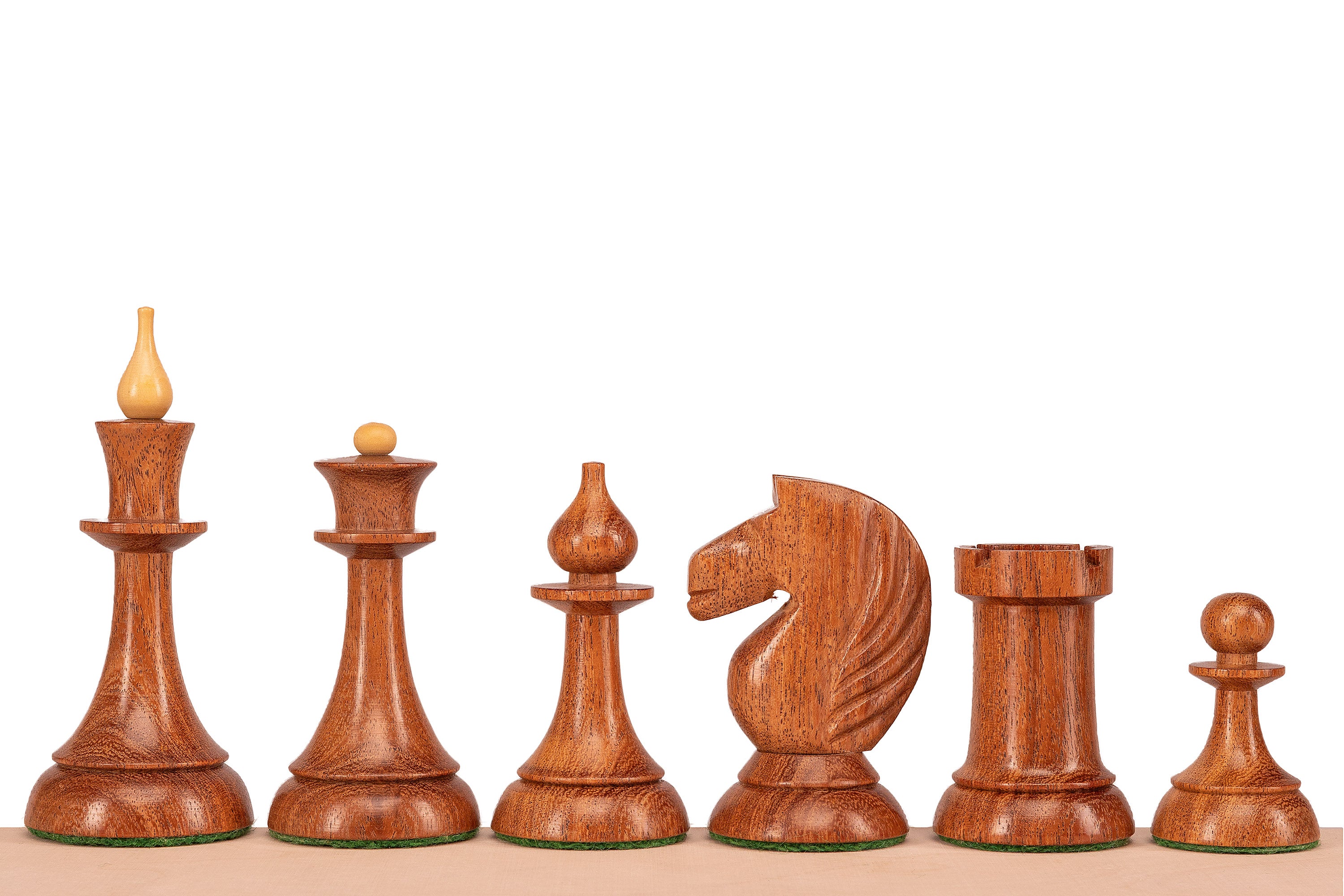 Figury szachowe Queen's Gambit 1957 akacja indyjska 3,75 cale - Figury szachowe Queen's Gambit 1957 akacja indyjska 3,75 cale
