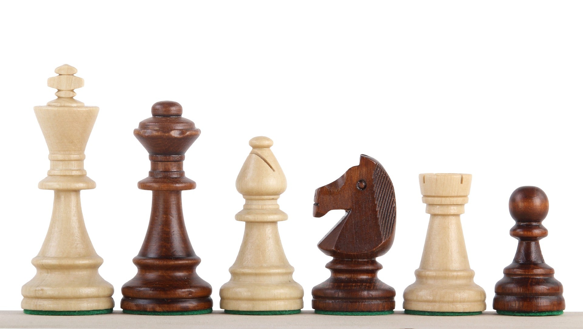 Les pièces d'échecs en bois STAUNTON de taille 6 dans un poly-sac - 4b05aa79e1ccb98a93b2b5fa67e443e9