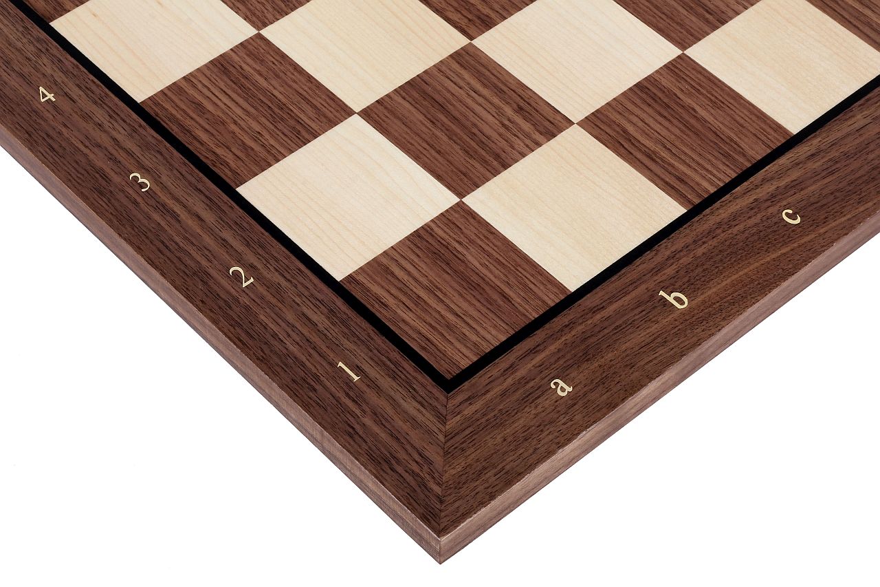 Size No. 5 (with coordinates) walnut/maple with black frame - Size No. 5 (with coordinates) walnut/maple with black frame