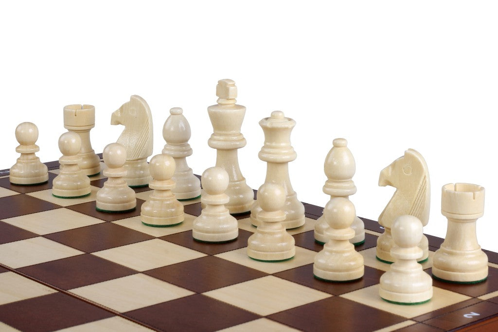 Jeu d'Echecs de Tornoi + Dames + Backgammon en bois de charme, de taille 4 (40,5 x 40,5cm) - Ensemble comprenant trois jeux pour deux joueurs - Jeu d'Echecs de Tornoi + Dames + Backgammon en bois de charme, de taille 4 (40,5 x 40,5cm) - Ensemble comprenant trois jeux pour deux joueurs
