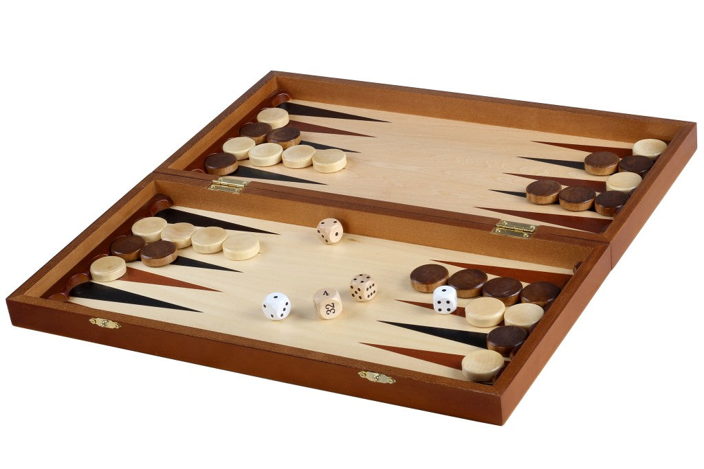 Jeu d'Echecs de Tornoi + Dames + Backgammon en bois de charme, de taille 4 (40,5 x 40,5cm) - Ensemble comprenant trois jeux pour deux joueurs - Jeu d'Echecs de Tornoi + Dames + Backgammon en bois de charme, de taille 4 (40,5 x 40,5cm) - Ensemble comprenant trois jeux pour deux joueurs