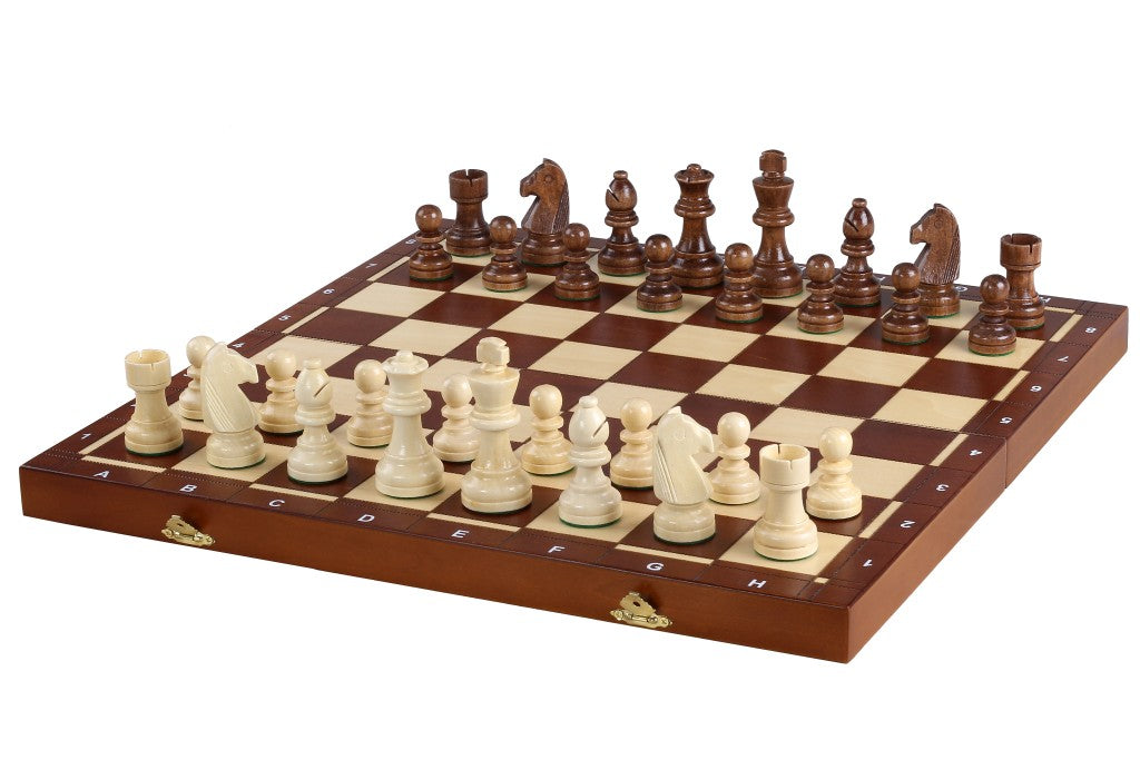 Jeu d'Echecs de Tornoi + Dames + Backgammon en bois de charme, de taille 4 (40,5 x 40,5cm) - Ensemble comprenant trois jeux pour deux joueurs - Jeu d'Echecs de Tornoi + Dames + Backgammon en bois de charme, de taille 4 (40,5 x 40,5cm) - Ensemble comprenant trois jeux pour deux joueurs