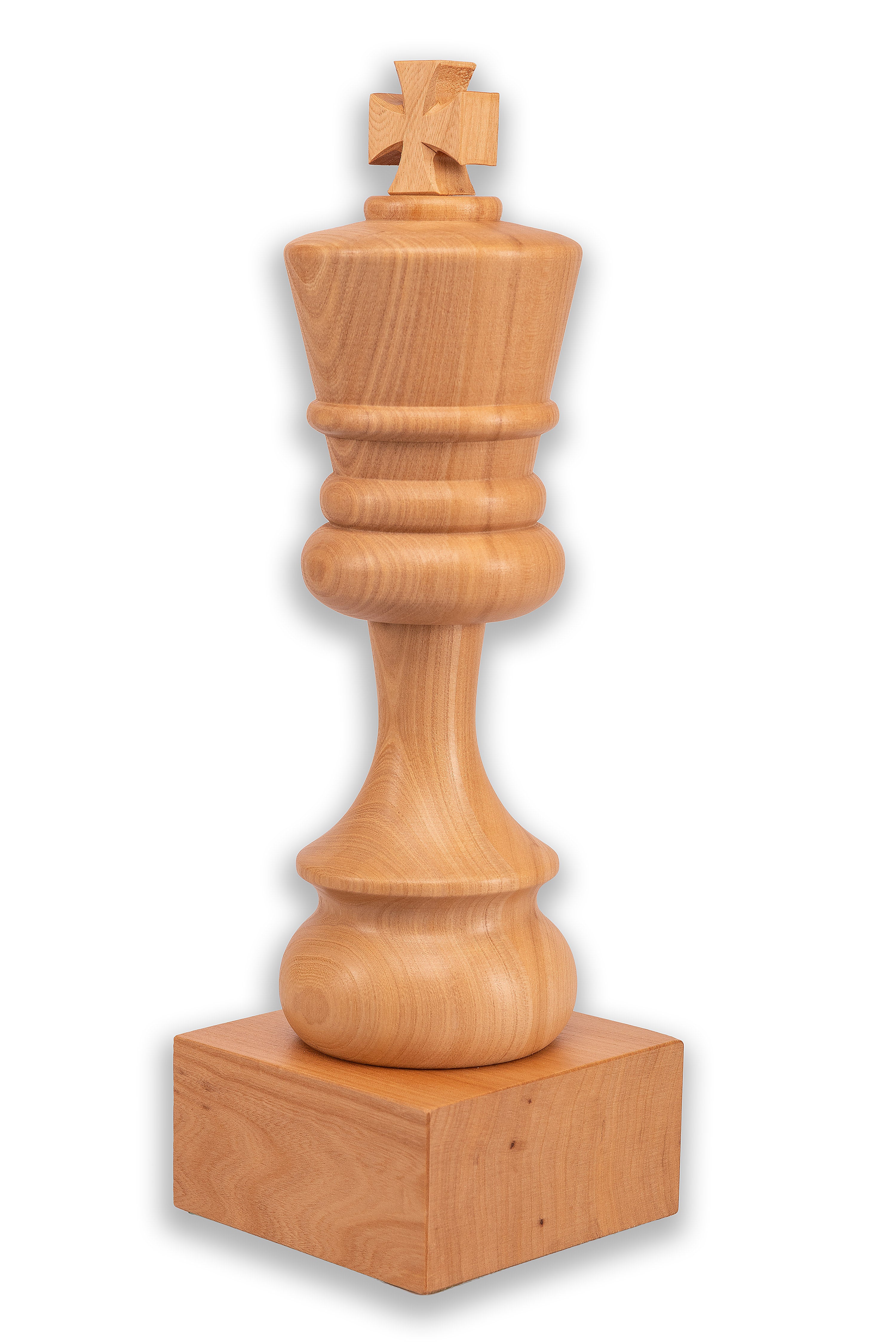 Trophée d'échecs - Roi blanc en bois 37cm - Trophée d'échecs - Roi blanc en bois 37cm