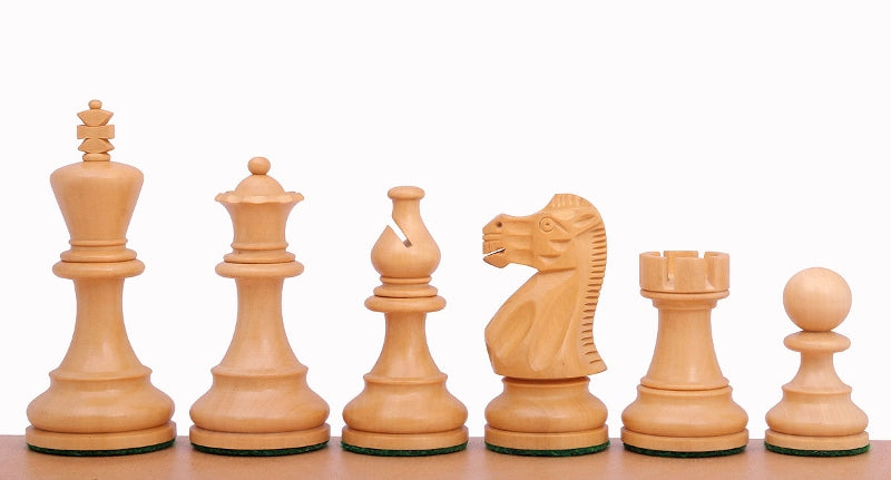 Classic Ebonised 3,75" chess pieces - Classic Ebonised 3,75" chess pieces