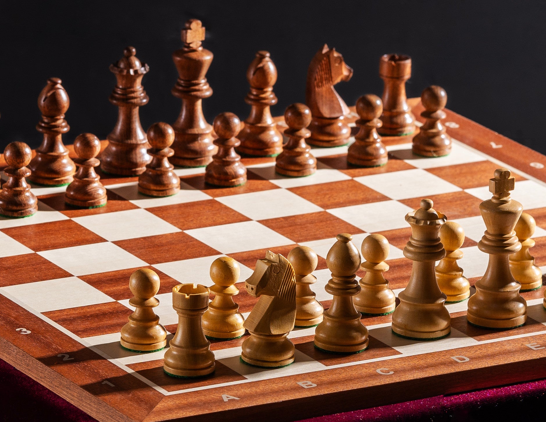 Tournament chess set No. 6 - 58mm board + German Knight 3.75" pieces - 0a3b9ad9964d6f6fccc2ffd969d721f2