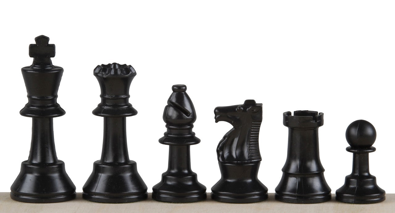 Staunton chess pieces No. 3, white/black (king 64 mm) - Staunton chess pieces No. 3, white/black (king 64 mm)