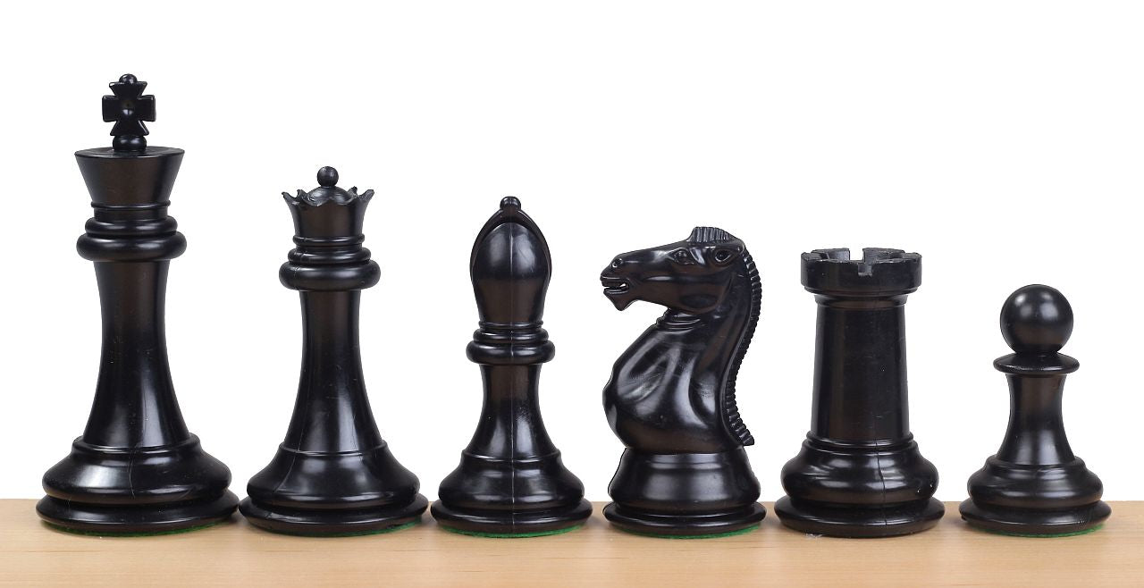 Pièces d'échecs plastique plombées et feutrées Exclusive Staunton de taille 7 - Pièces d'échecs plastique plombées et feutrées Exclusive Staunton de taille 7