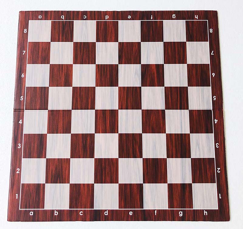Kunststoff-Klappschachbrett Nr. 6 (57 mm Feld) - Holzimitation - Kunststoff-Klappschachbrett Nr. 6 (57 mm Feld) - Holzimitation