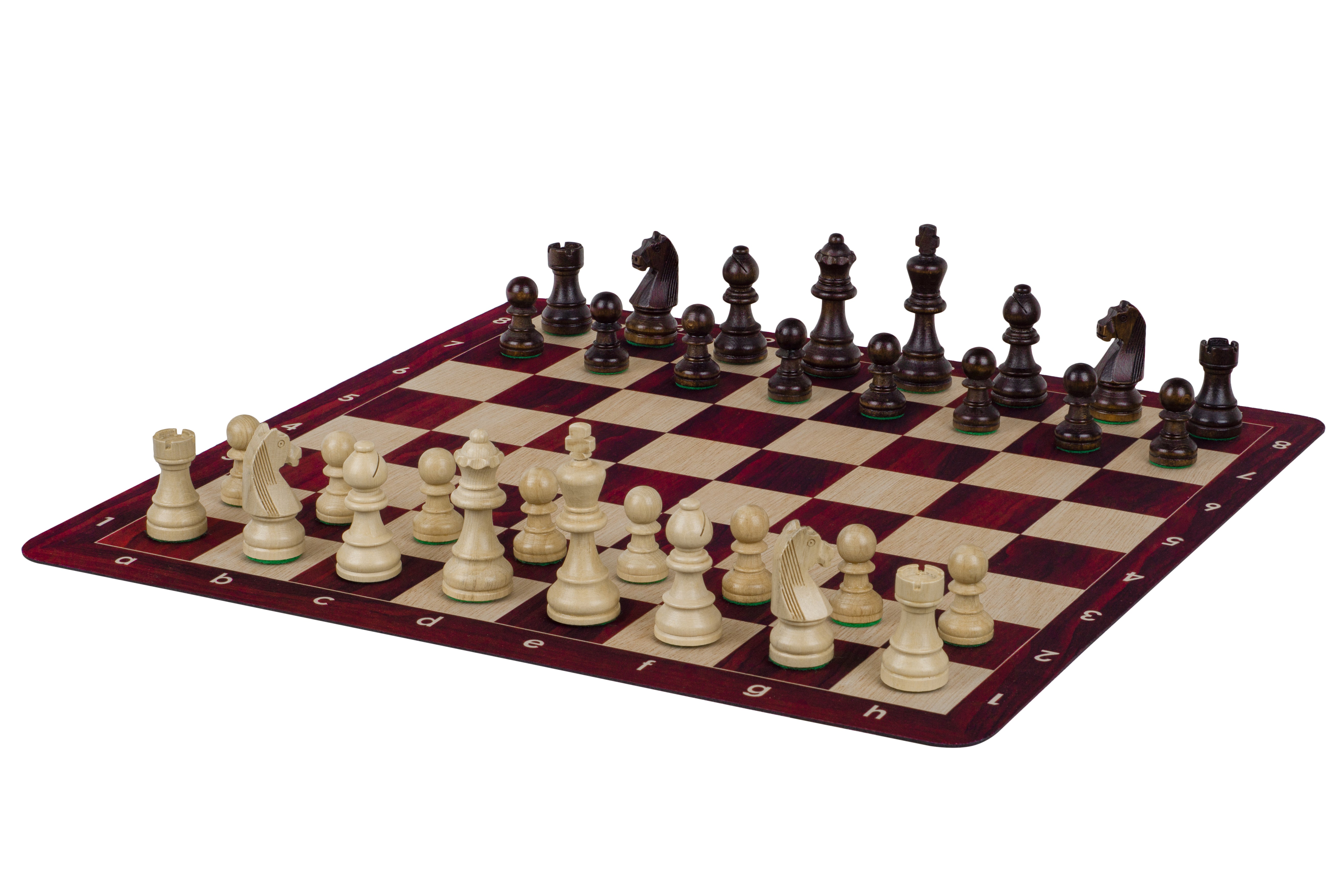 Scacchiera arrotolabile n. 6 (51 cm), fondo in MOGANO antiscivolo - Scacchiera arrotolabile n. 6 (51 cm), fondo in MOGANO antiscivolo