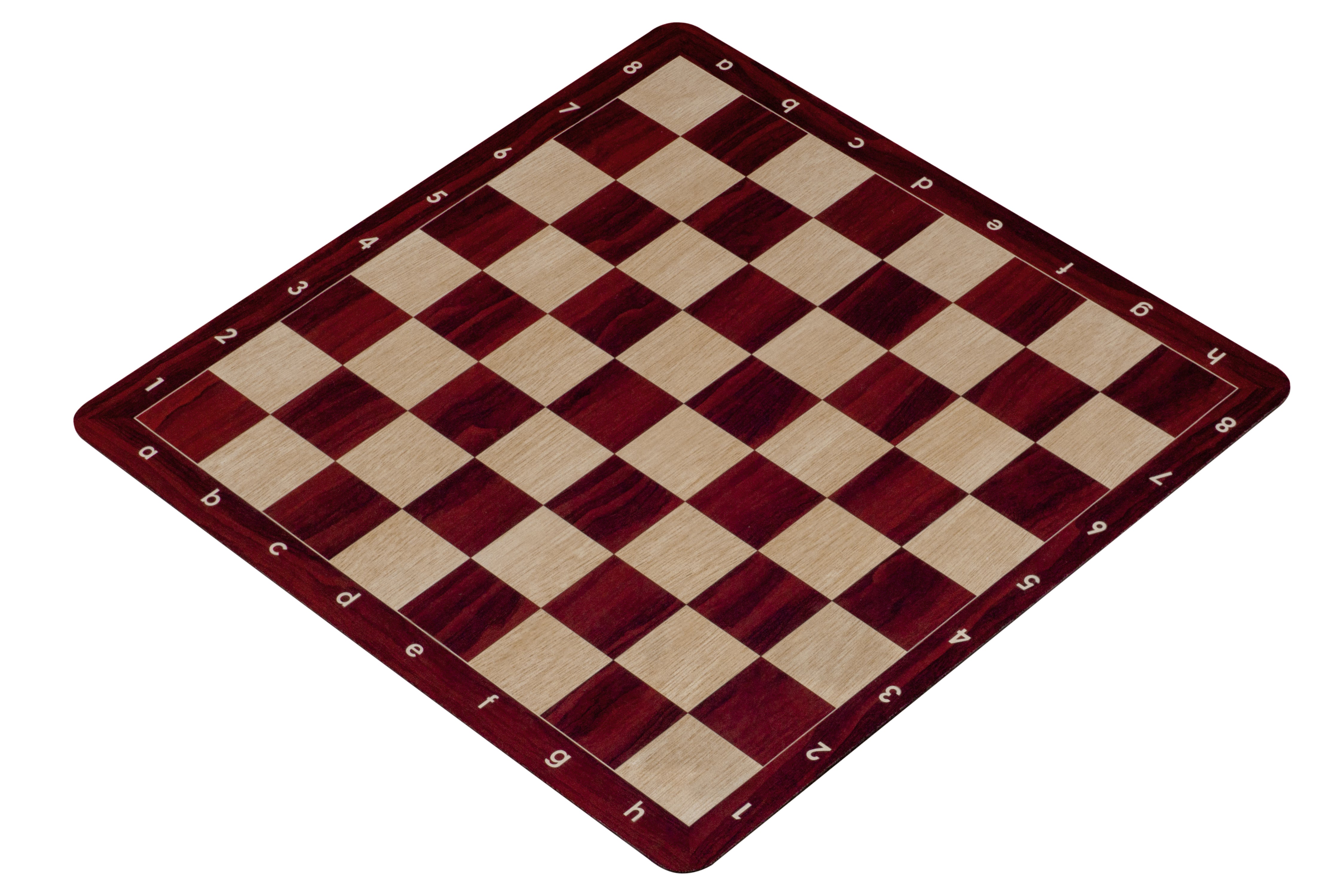 Scacchiera arrotolabile n. 6 (51 cm), fondo in MOGANO antiscivolo - Scacchiera arrotolabile n. 6 (51 cm), fondo in MOGANO antiscivolo