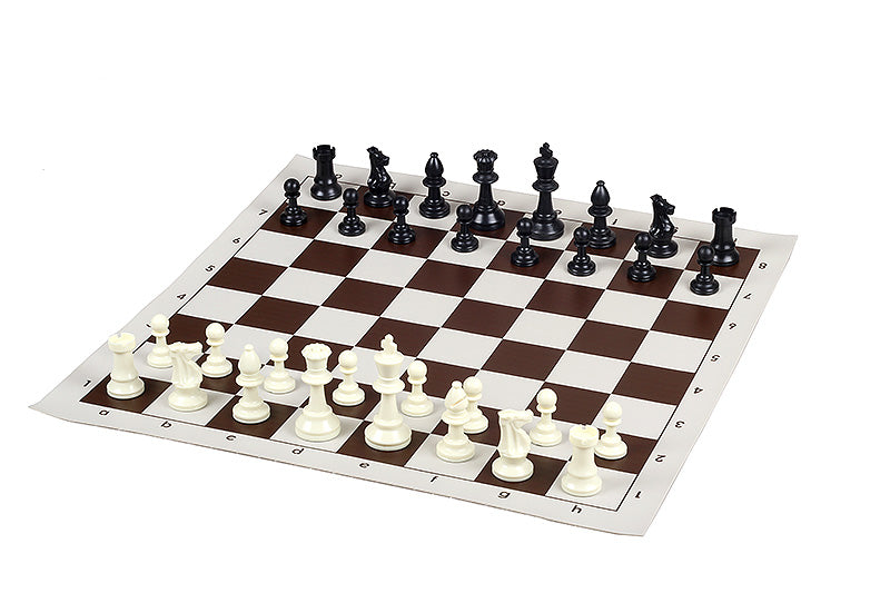 Échiquier roulable vinyle marron - échiquier de tournoi de taille 4+ - Échiquier roulable vinyle marron - échiquier de tournoi de taille 4+