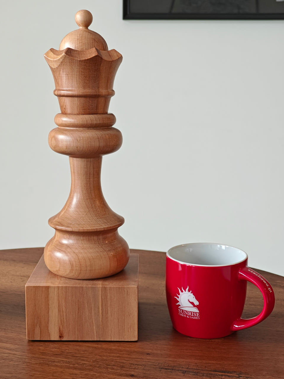 Coppa degli scacchi in legno - Regina Bianca - Coppa degli scacchi in legno - Regina Bianca