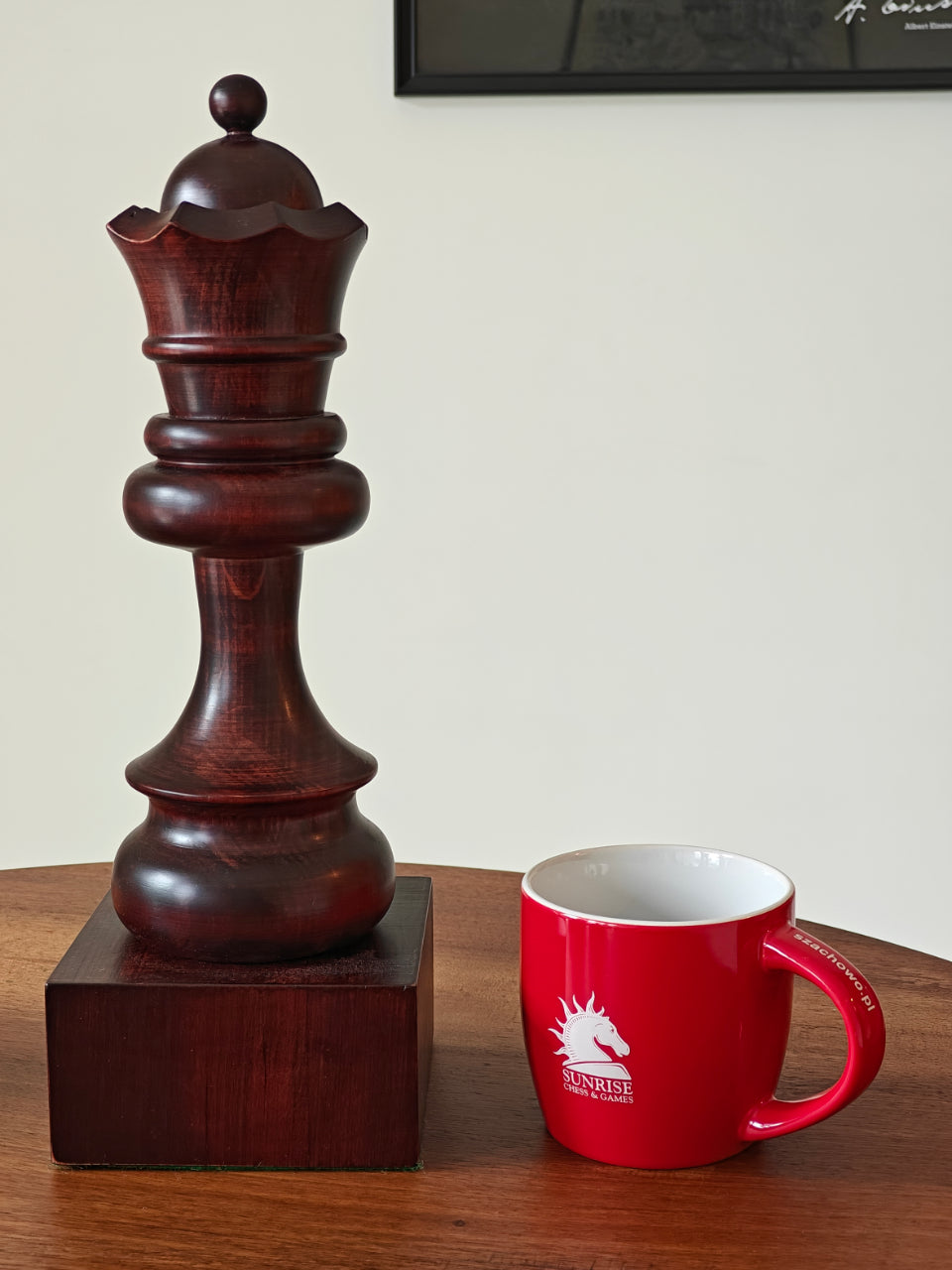 Trophée d'échecs - Dame noire en bois 35cm - c976039b464f34af82d4be40389be5d9