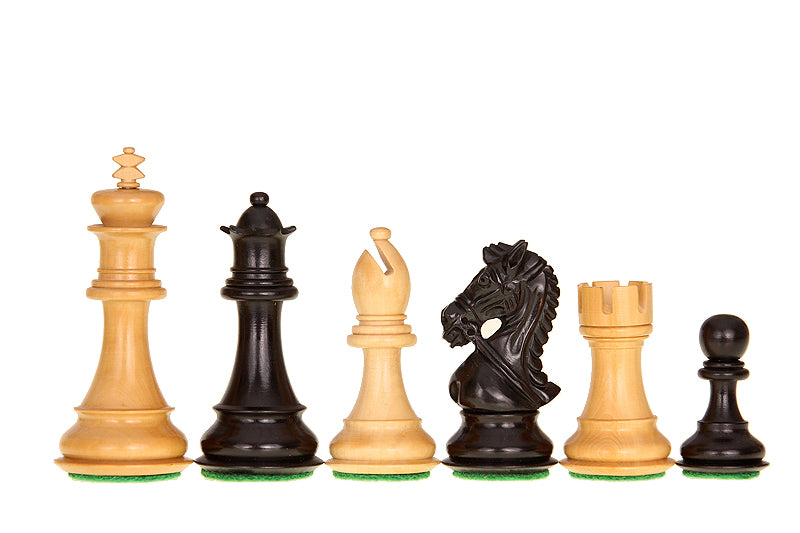 Pièces d'échecs roi's Bridal en bois de buis foncé et naturel - Taille 4,00'' - Pièces d'échecs roi's Bridal en bois de buis foncé et naturel - Taille 4,00''