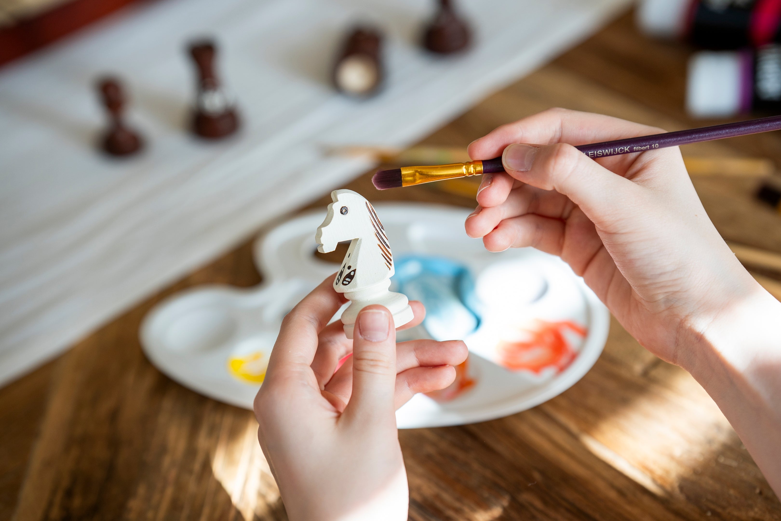 Raw chess pieces #5 to paint yourself - DIY artistic chess pieces - e99b36ee1fc04129075206750bd41c84