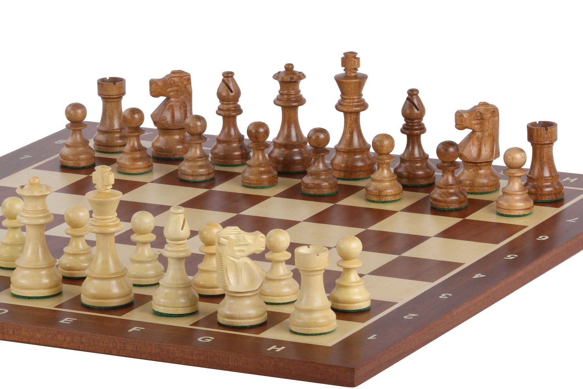 Tablero de Ajedrez No5 Sapele + 3.5 Piezas de Acacia Francesa - Tablero de Ajedrez No5 Sapele + 3.5 Piezas de Acacia Francesa