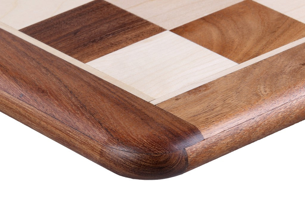 Massivholz-Schachbrett - Indische Akazie/Buche (55 mm Feld) - Massivholz-Schachbrett - Indische Akazie/Buche (55 mm Feld)