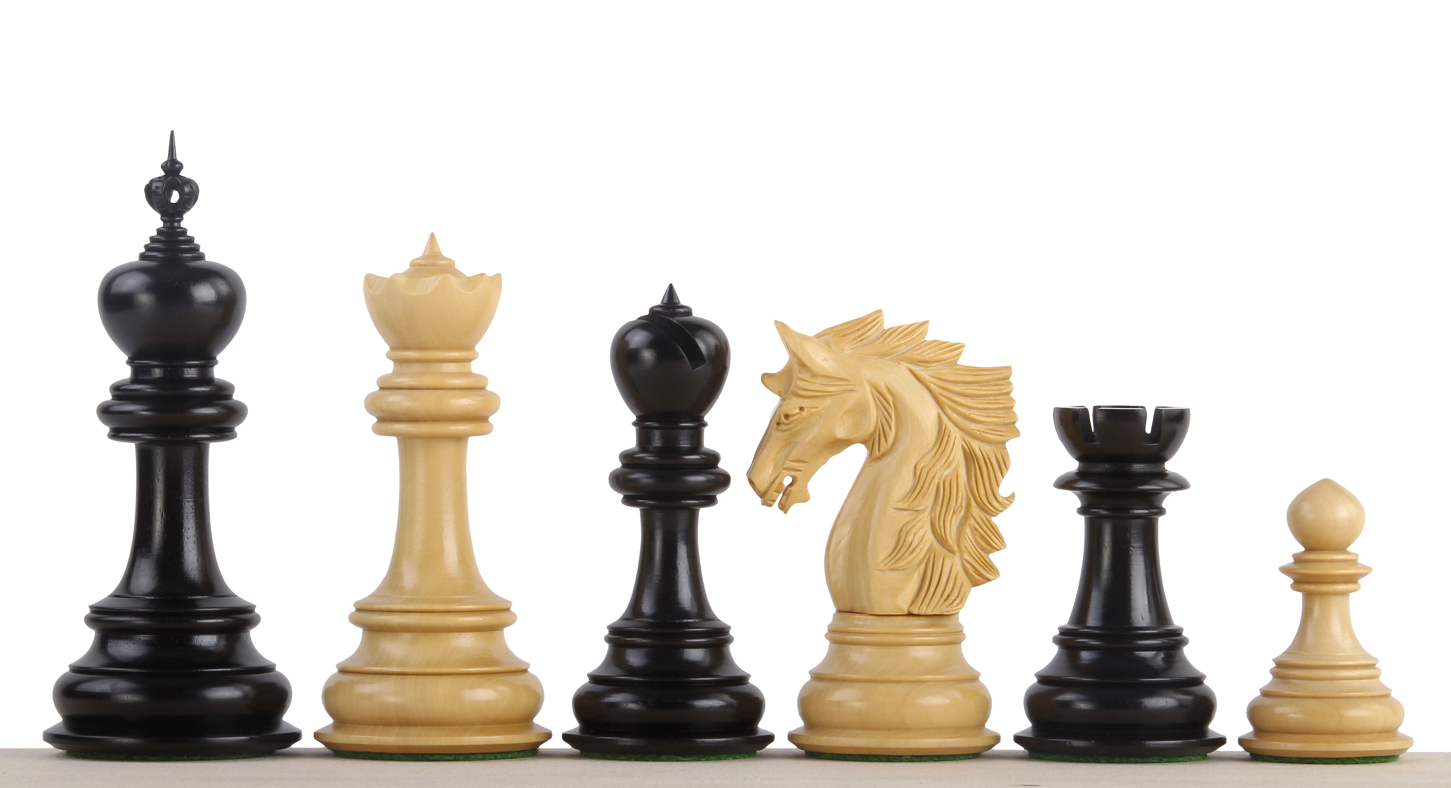 Dubliner Montgoy Ebony 5 inch chess pieces - Dubliner Montgoy Ebony 5 inch chess pieces