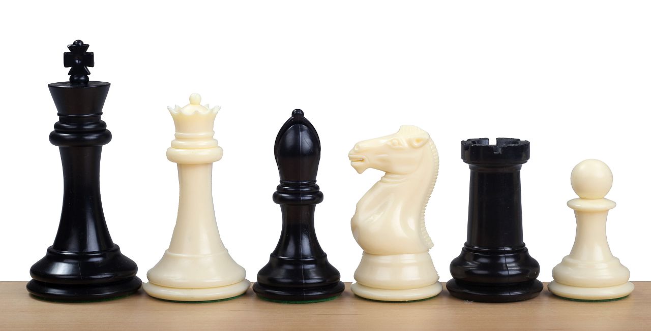 Pièces d'échecs plastique plombées et feutrées Exclusive Staunton de taille 7 - Pièces d'échecs plastique plombées et feutrées Exclusive Staunton de taille 7