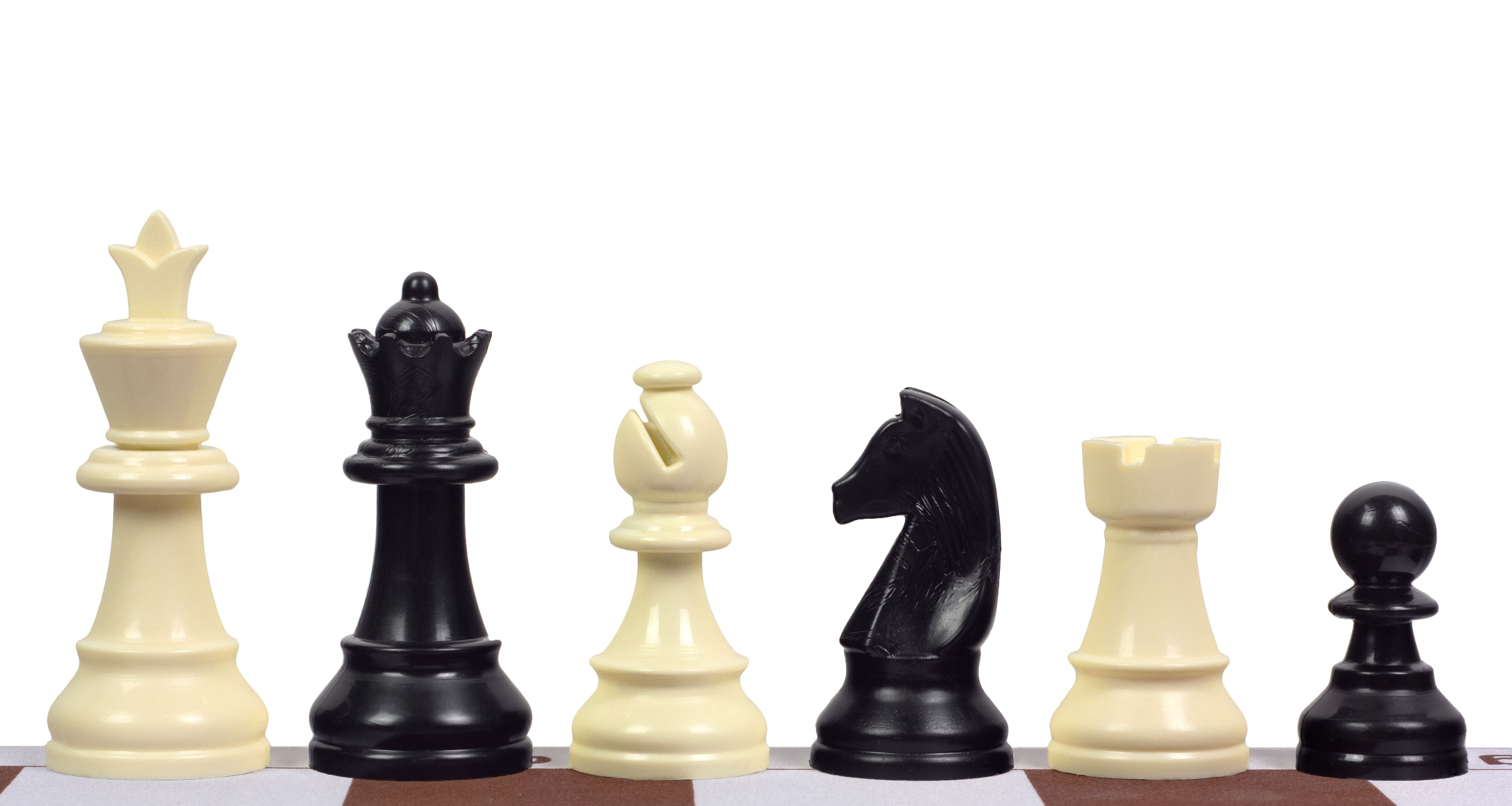 Staunton plastic chess pieces no 6 (king height: 95mm) - Staunton plastic chess pieces no 6 (king height: 95mm)