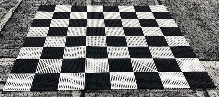 Tablero de ajedrez gigante de plástico para jugar al ajedrez y a las damas en el jardín y al aire libre (casillas de 21 x 21 cm) - Tablero de ajedrez gigante de plástico para jugar al ajedrez y a las damas en el jardín y al aire libre (casillas de 21 x 21 cm)