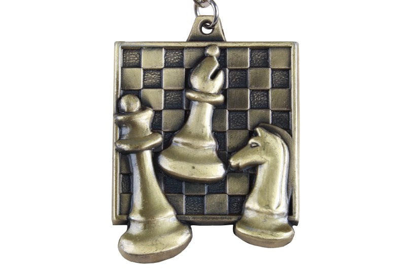 Quadratische Schachmedaille - Gold - Quadratische Schachmedaille - Gold