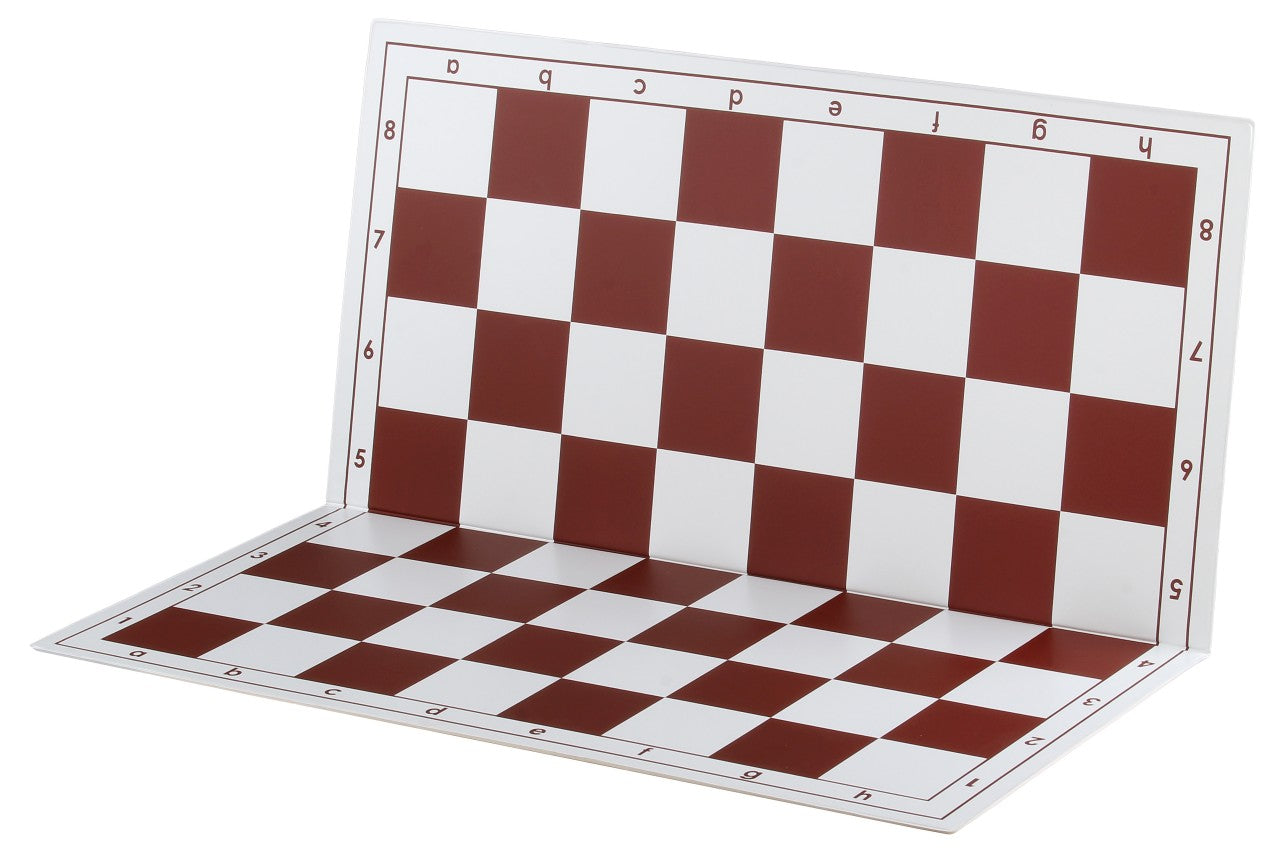 Plastic folding chessboard 4+, white and red - Plastic folding chessboard 4+, white and red