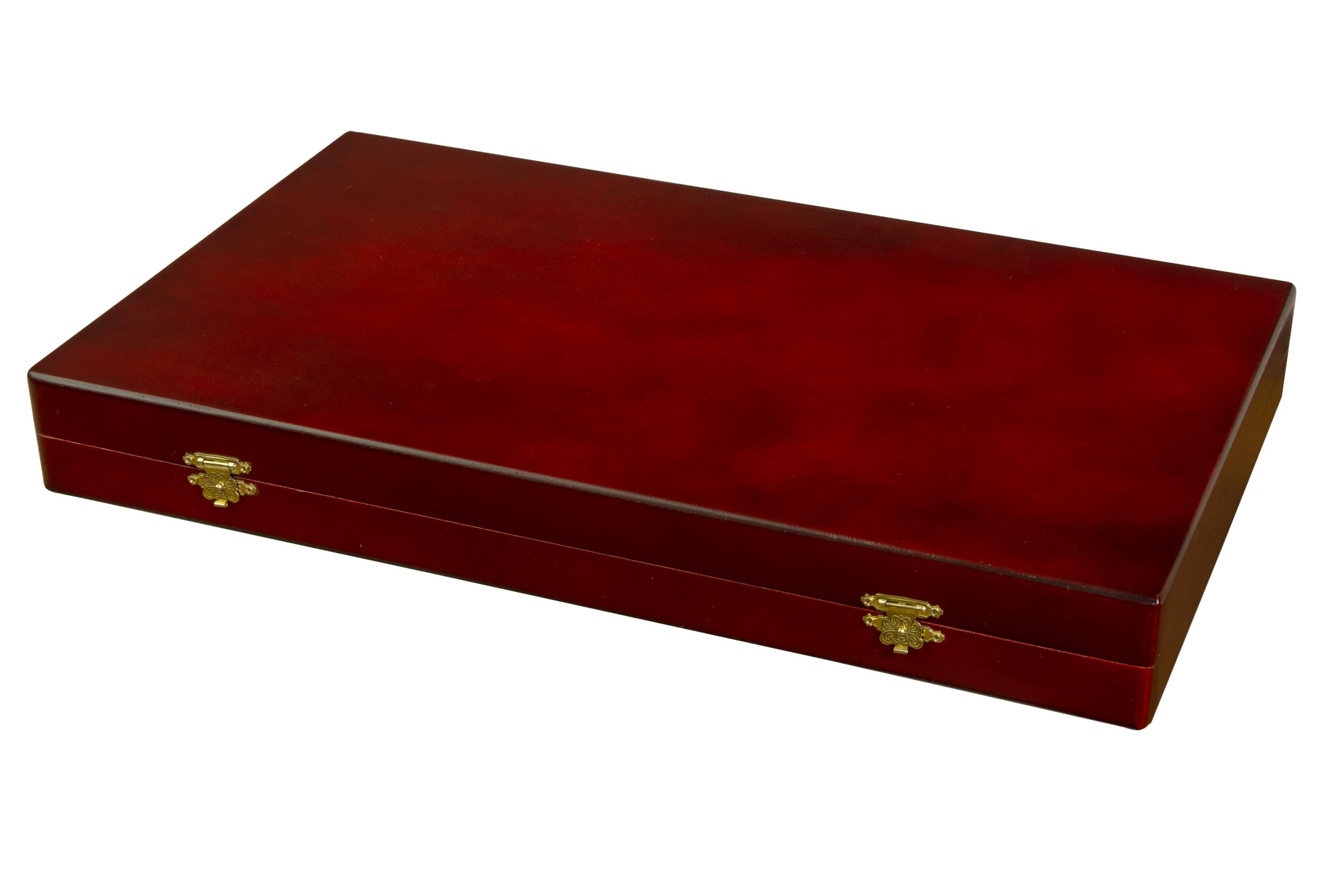Jeu de Backgammon en bois teinté - de grande taille (48x28cm) - L'ensemble complet - Jeu de Backgammon en bois teinté - de grande taille (48x28cm) - L'ensemble complet